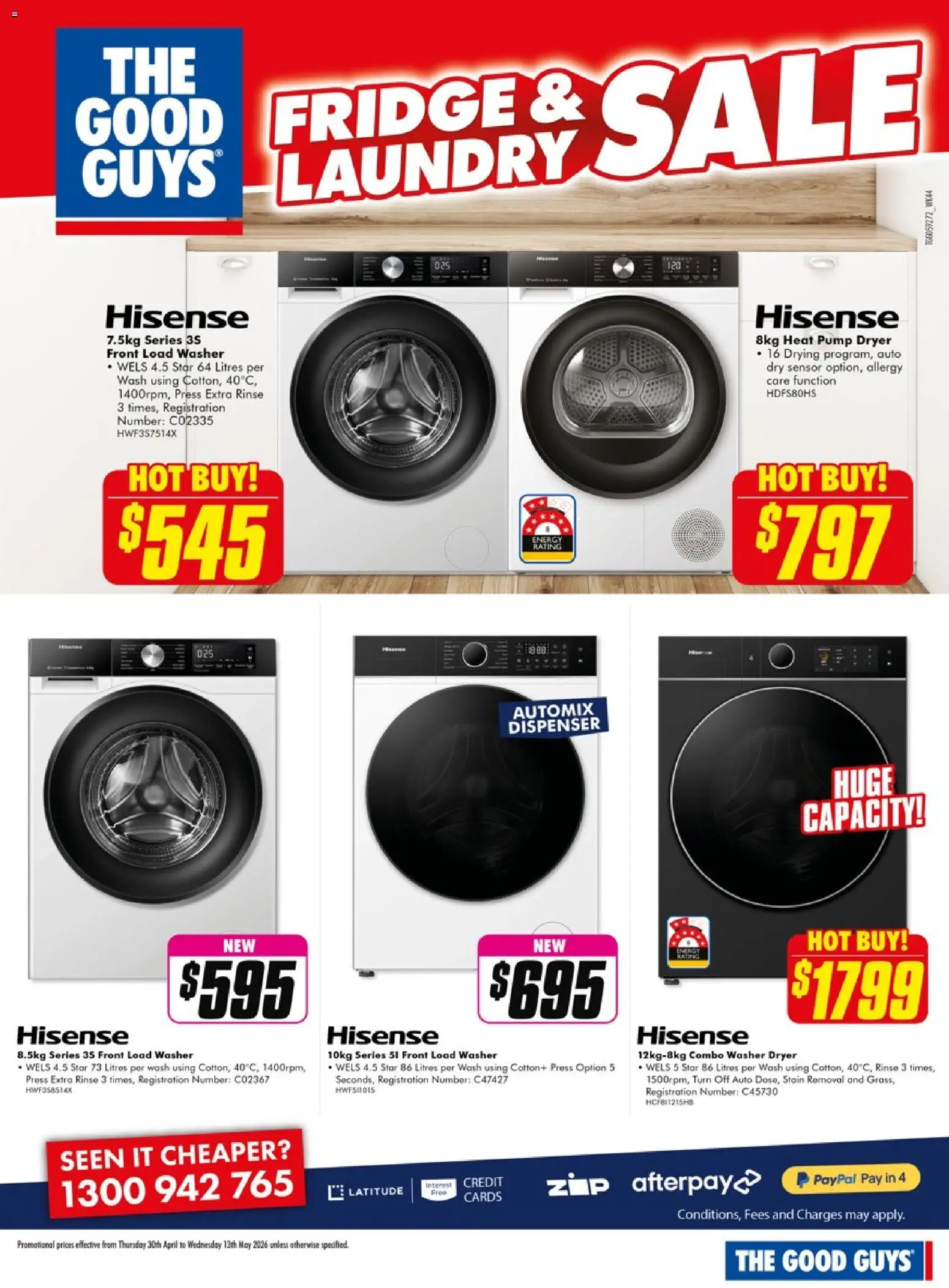 The Good Guys catalogue - valid from 30.04.2026 | Page: 4 | Products: Laundry, Dryer, Washer, Allergy