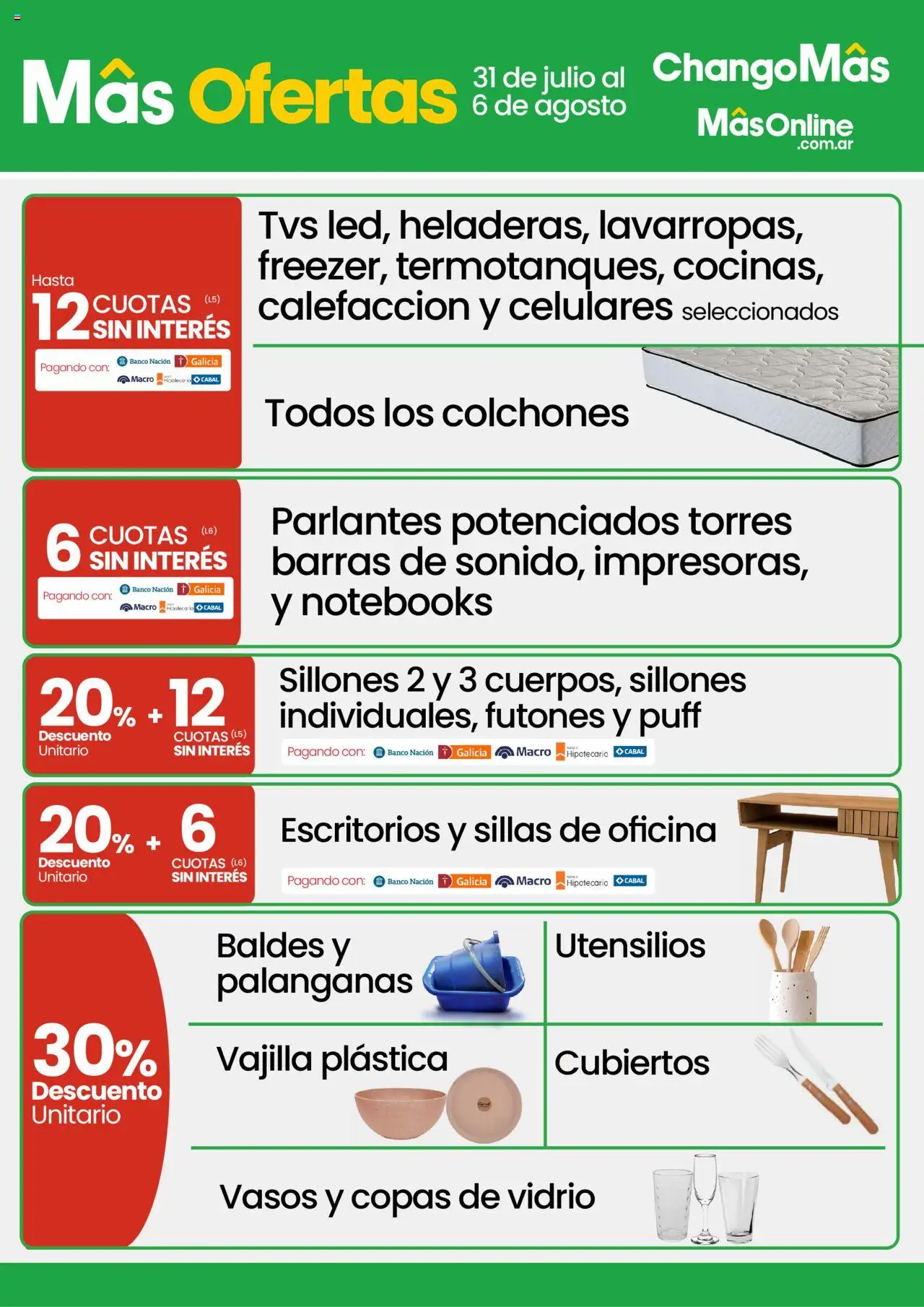 Changomas ofertas │ válido desde el 31.07.2025 | Página: 8 | Productos: Banco, Vasos