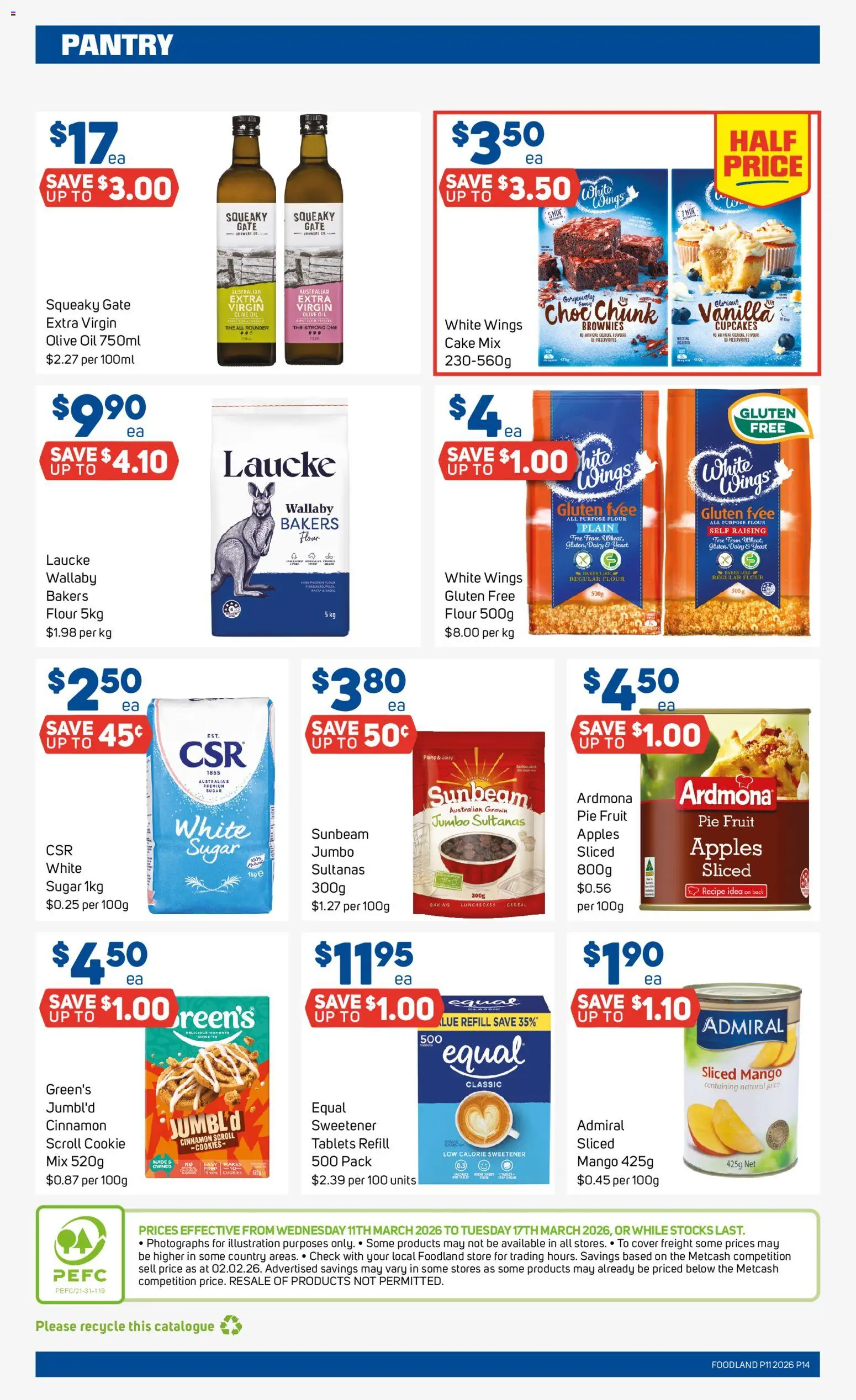Foodland catalogue - valid from 11.03.2026 | Page: 14 | Products: Gate, Dairy, Oil, Olive oil