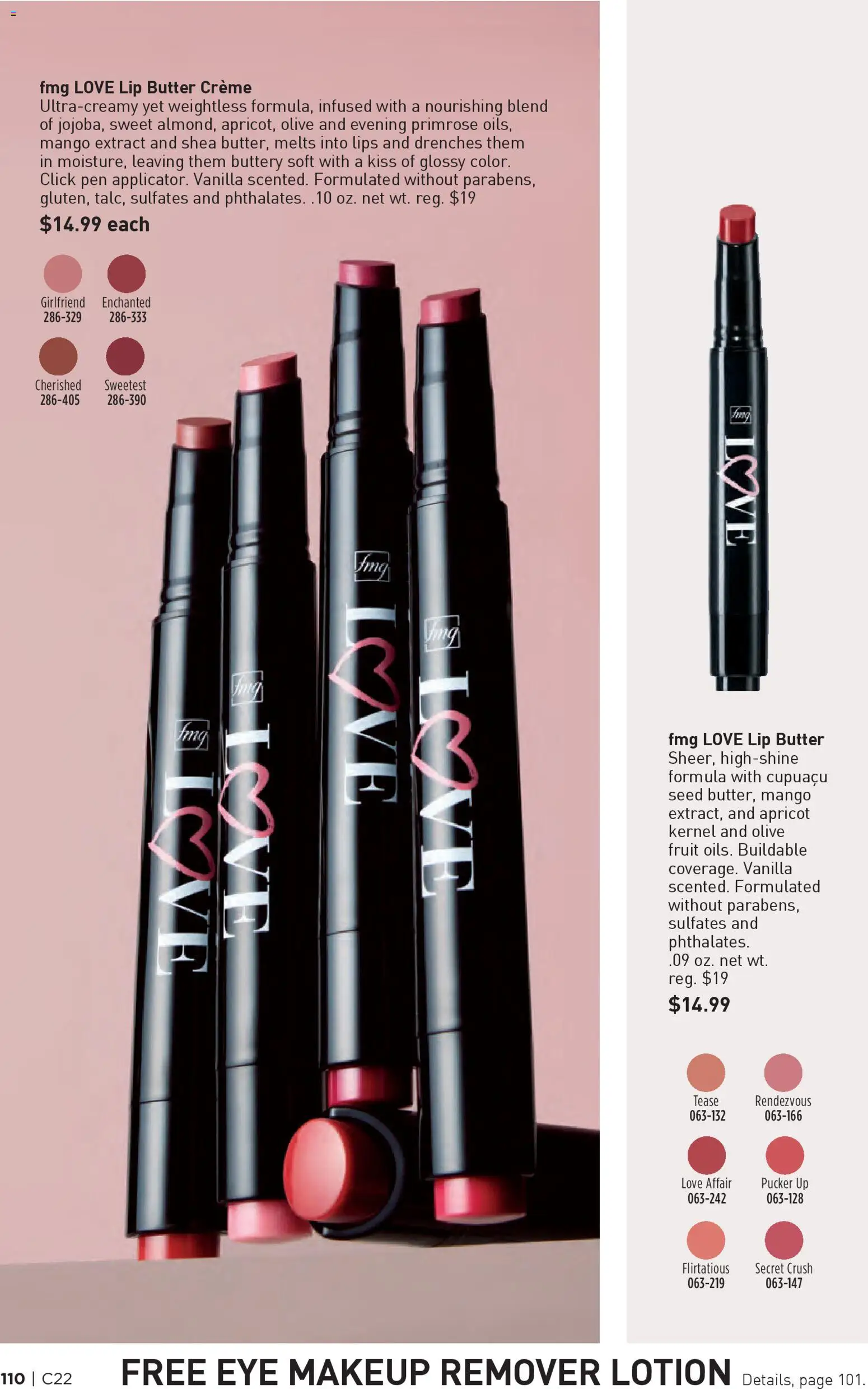 Avon Brochure - valid from 22.10.2025 | Page: 110 | Products: Pen, Makeup Remover, Butter, Mango