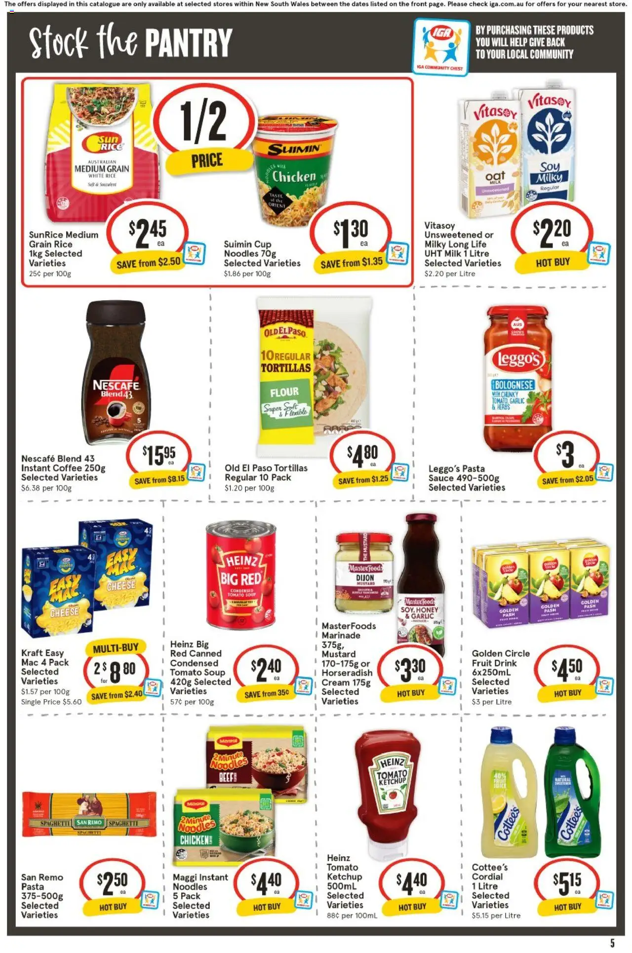 IGA catalogue - valid from 06.08.2025 | Page: 5 | Products: Milk, Dairy, Chocolate, Honey