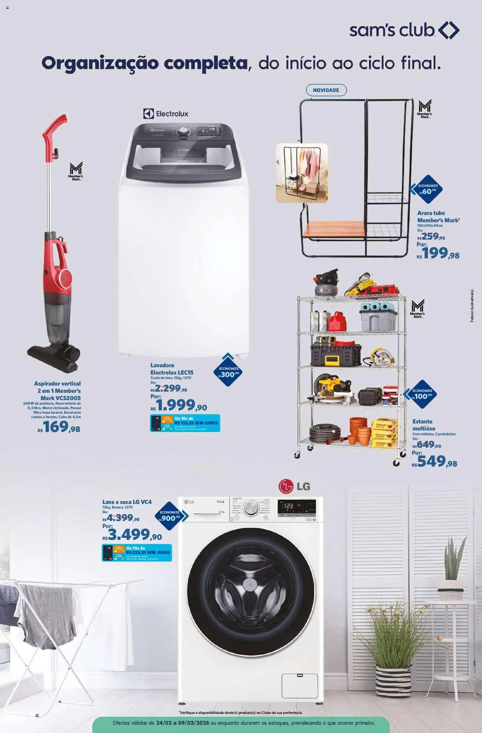 Sam's Club Folheto - válido de 24.02.2026 | Página: 4 | Produtos: Lava e seca, Cabo