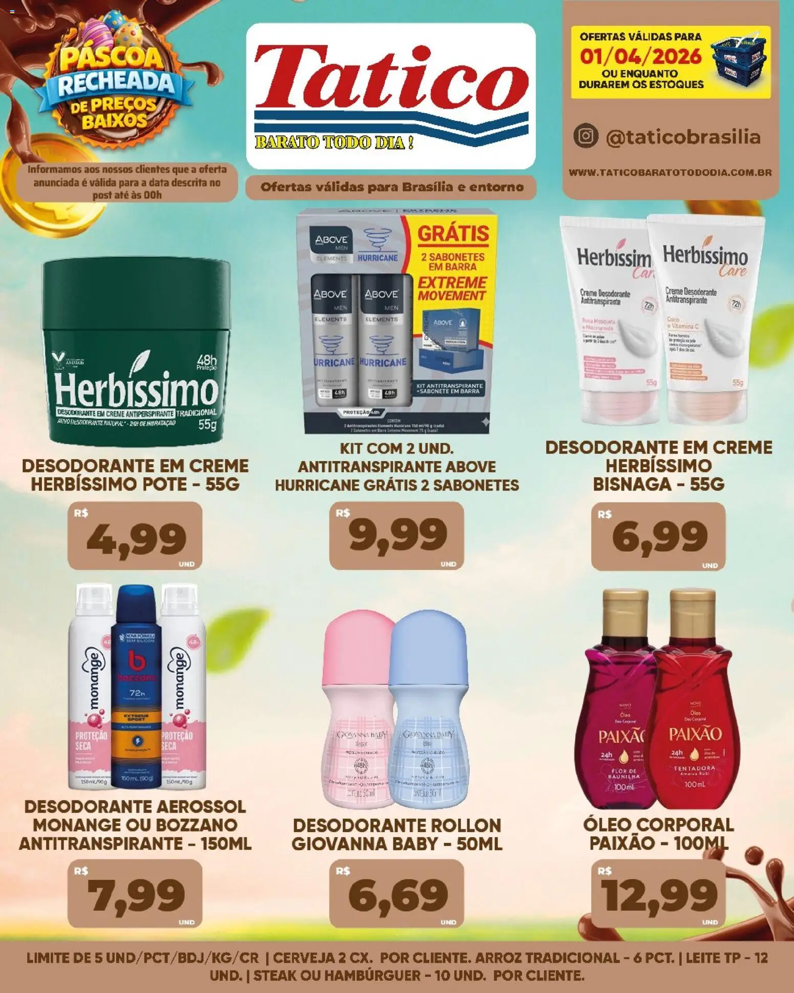 Tatico Folheto - válido de 02.04.2026 | Página: 32 | Produtos: Desodorante, Antiperspirante, Óleo, Hambúrguer