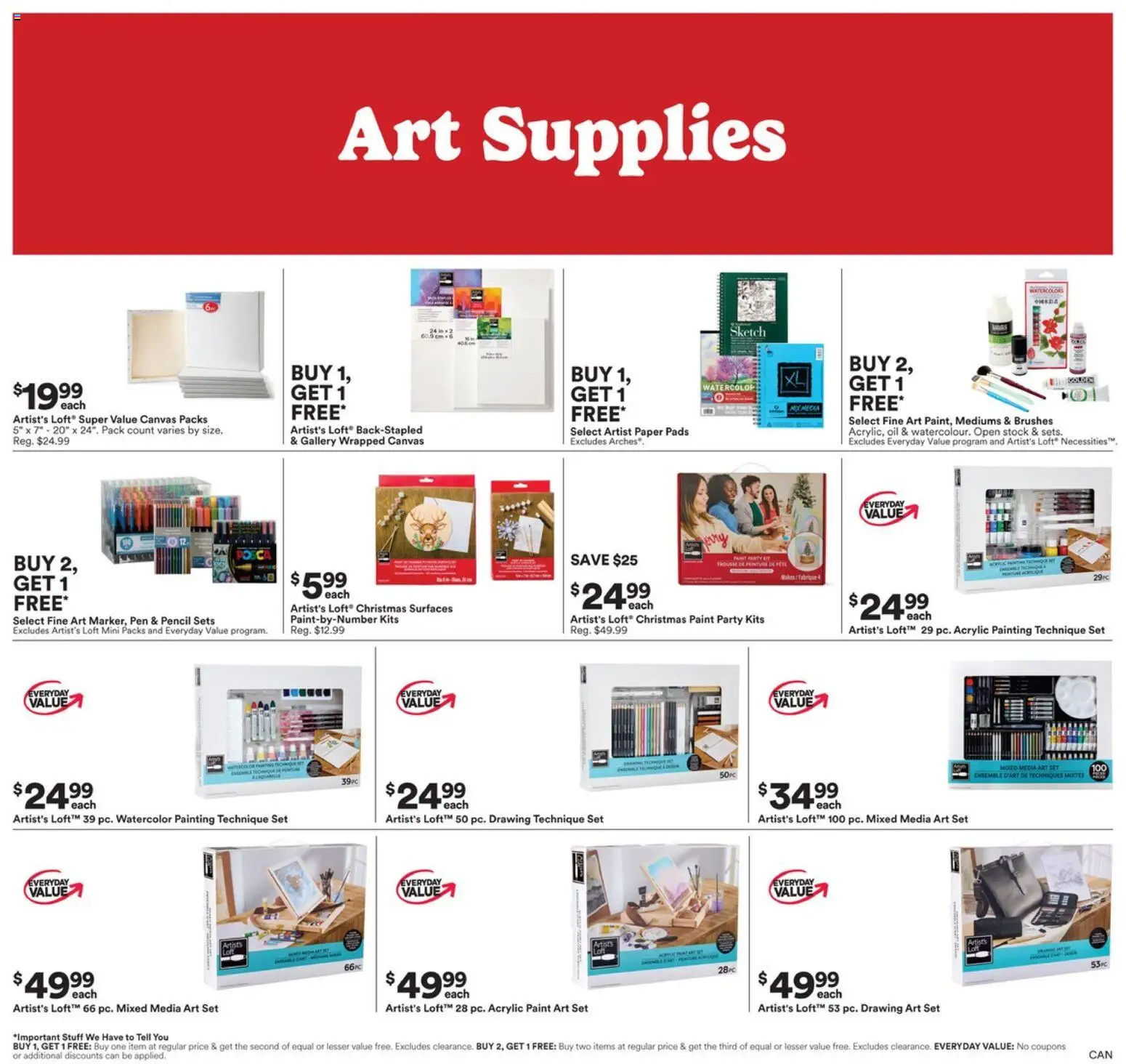 Michaels Ad - valid from 12.12.2025 | Page: 3 | Products: Art Set, Pencil, Oil, Peach
