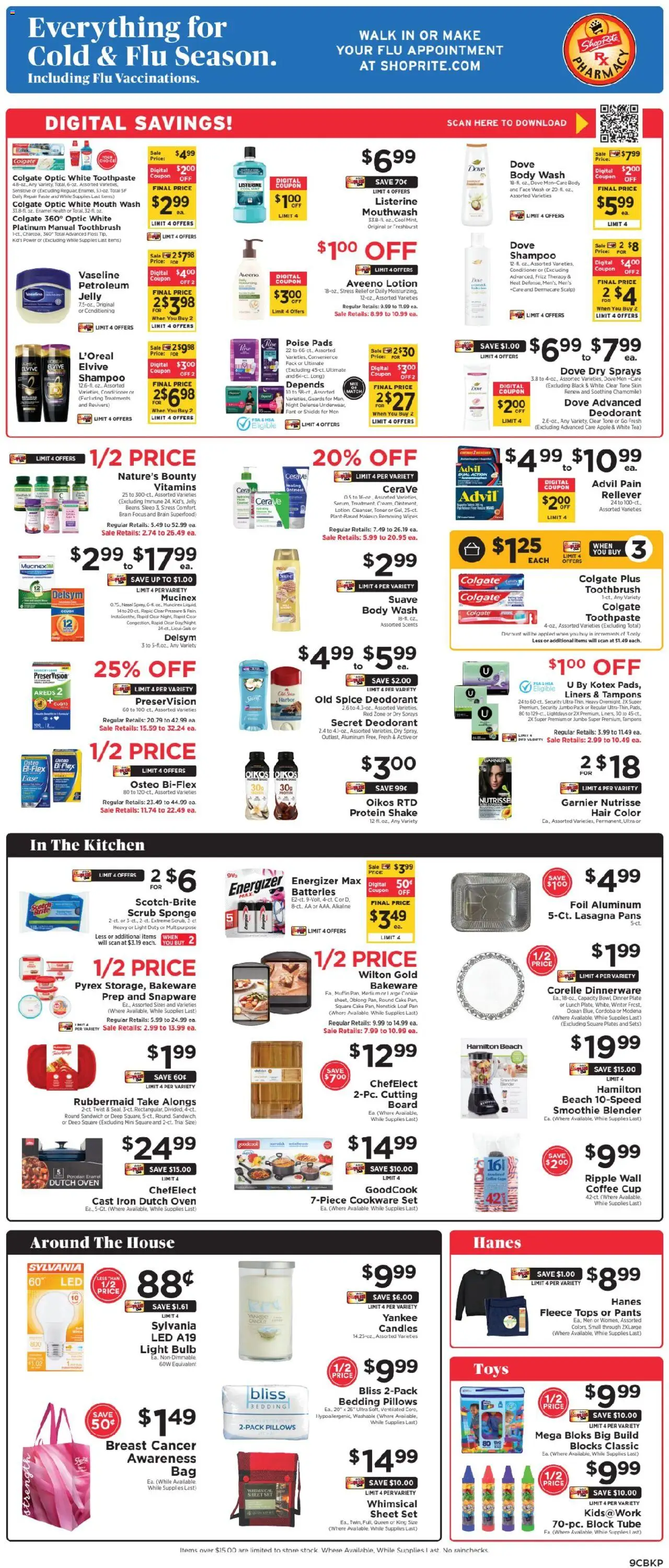 ShopRite Weekly Ad  - valid from 10.10.2025 | Page: 9 | Products: Hair color, Coffee, Toothbrush, Pants