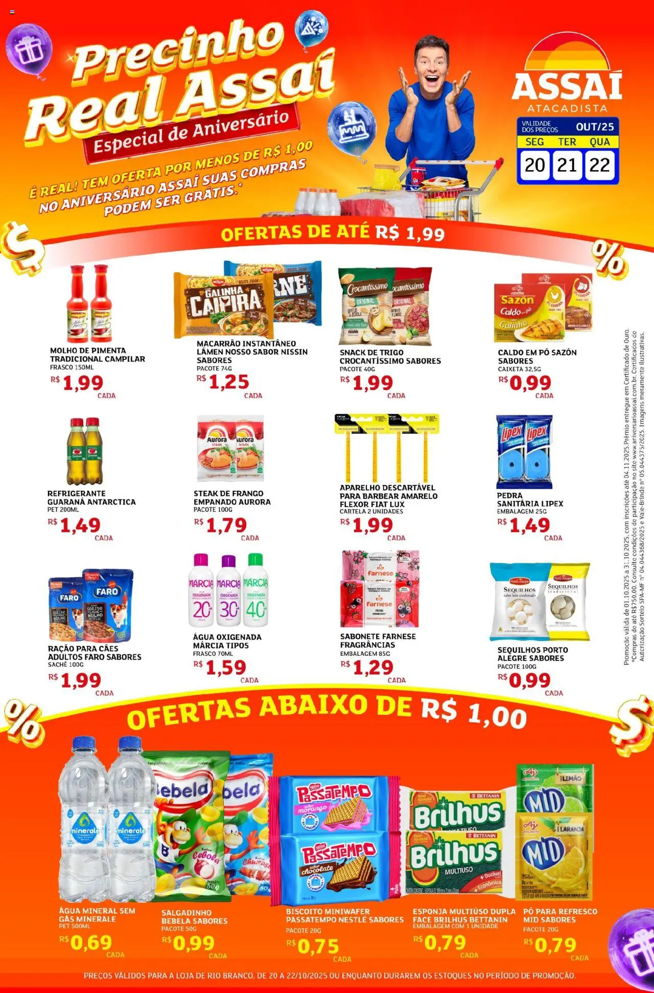 Assaí Atacadista Folheto - válido de 20.10.2025 | Página: 1 | Produtos: Cebola, Sabonete, Macarrão instantâneo, Refrigerante