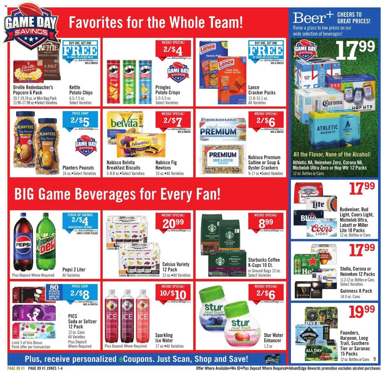 Price Chopper Weekly Ad - valid from 11.01.2026 | Page: 9 | Products: Butter, Chips, Kettle, Fan