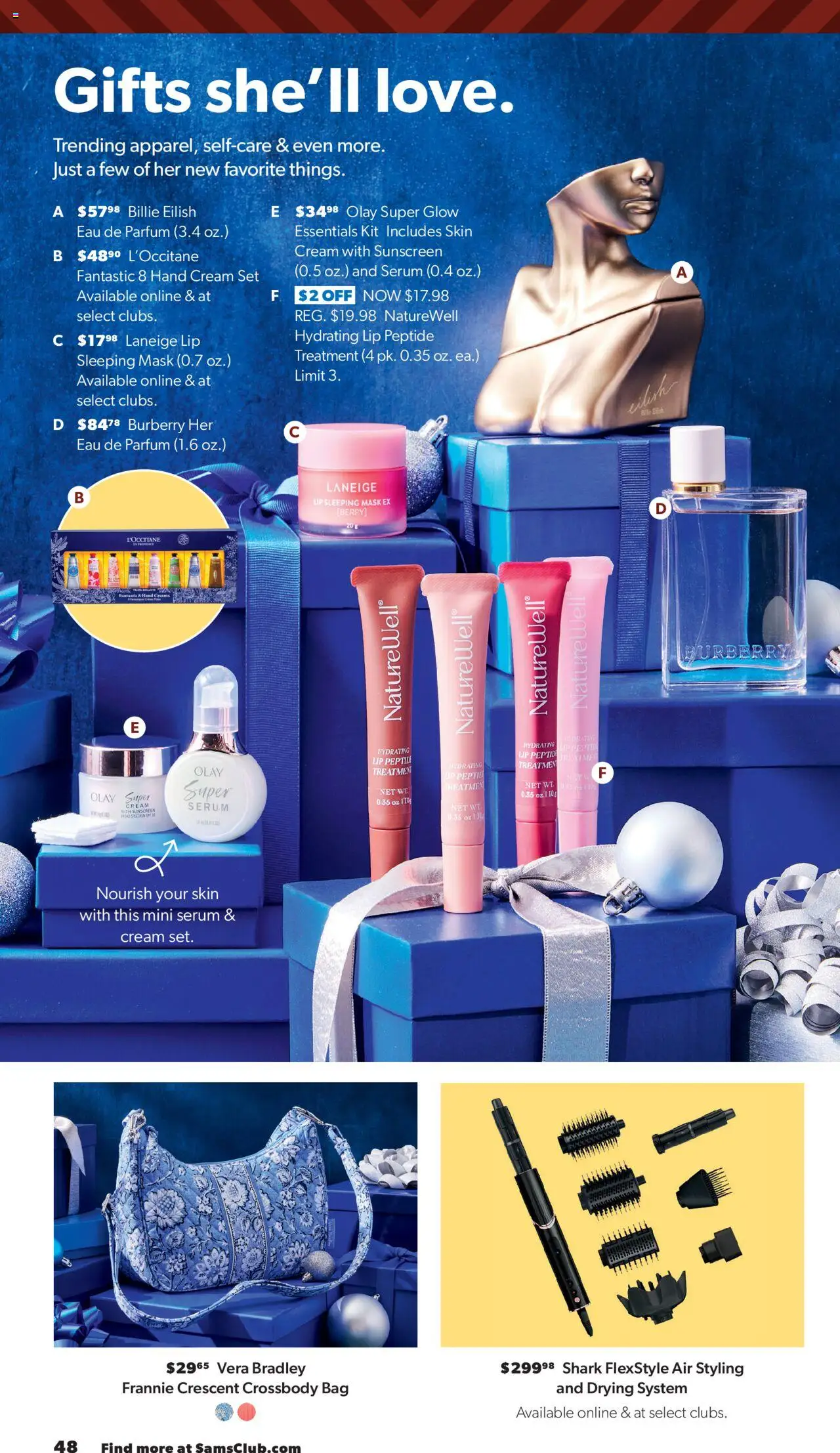 Sam's Club Black Friday - valid from 29.10.2025 | Page: 48 | Products: Sunscreen, Hand cream, Cream, Bag