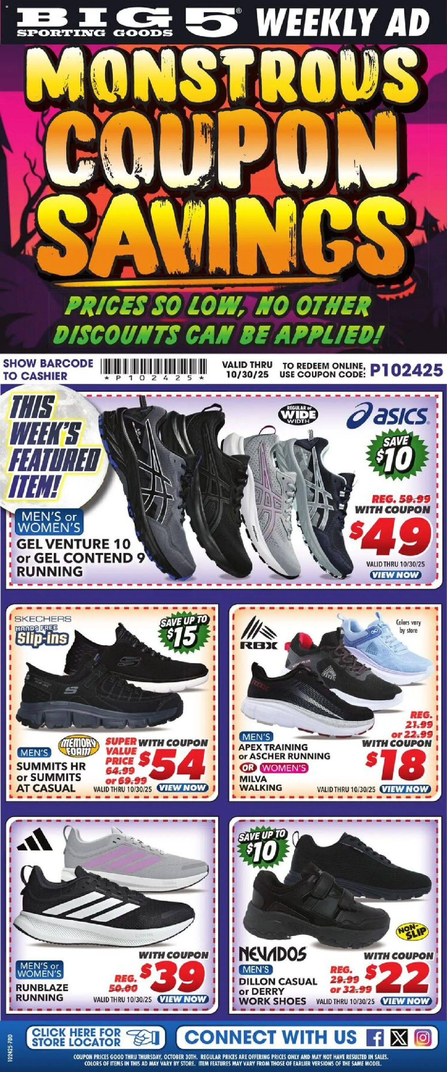 Big 5 Sporting Goods Weekly Ad - valid from 24.10.2025 | Page: 1