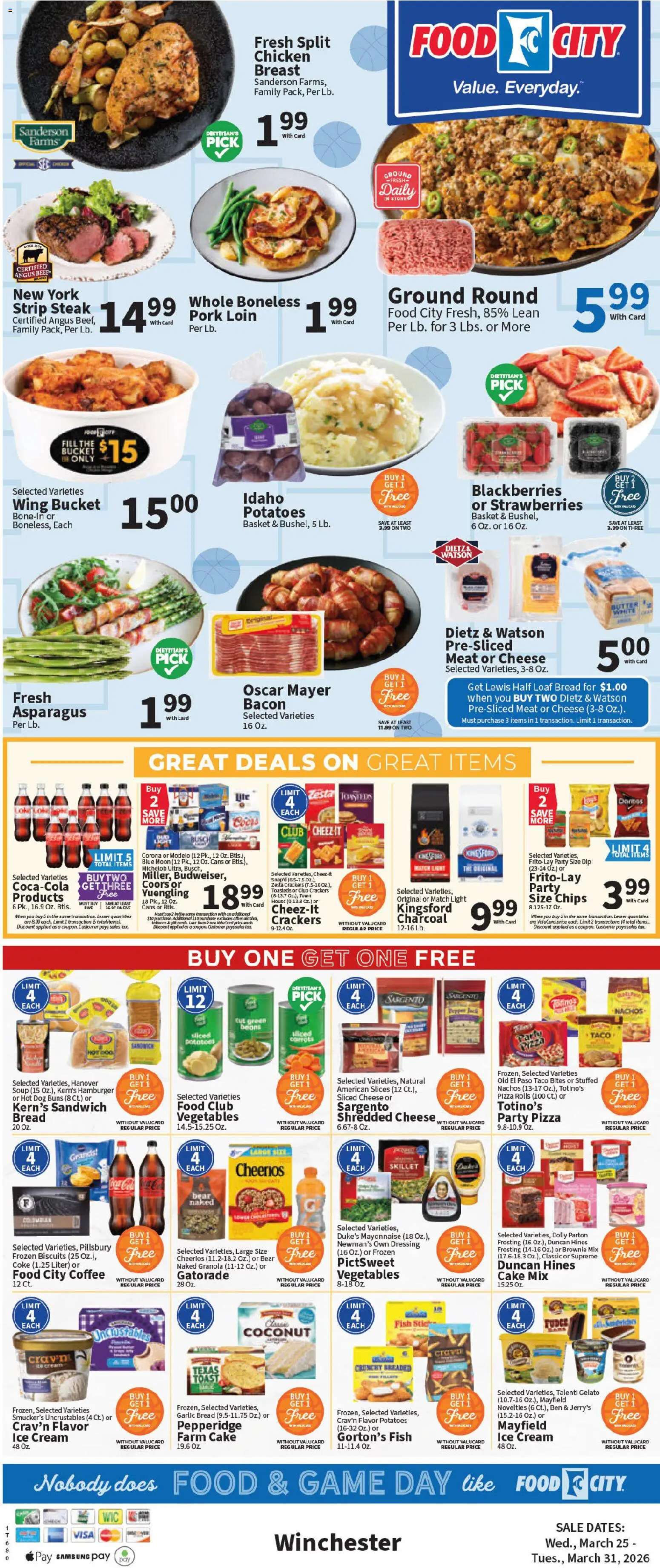 Food City Weekly Ad - valid from 27.03.2026 | Page: 3 | Products: Skillet, Bread, Vegetables, Mayonnaise