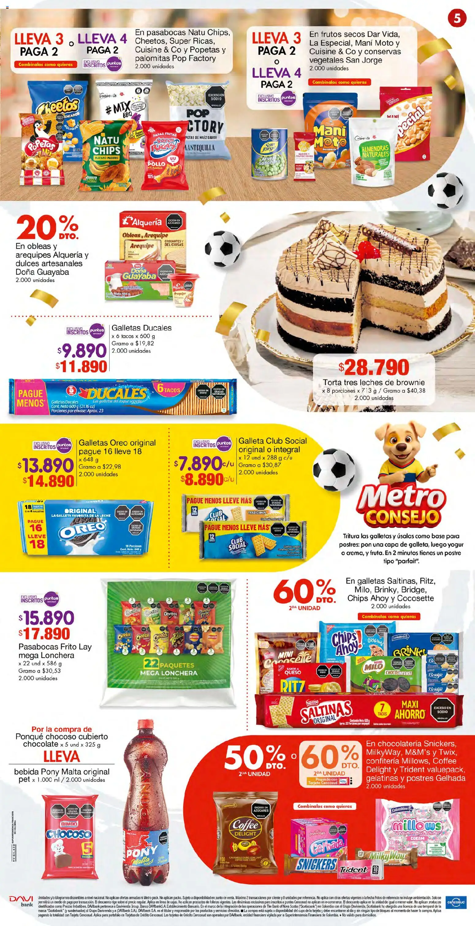 Metro revista - valida desde el 13.03.2026 | Página: 5 | Productos: Pollo, Ponqué, Guayaba, Chocolate