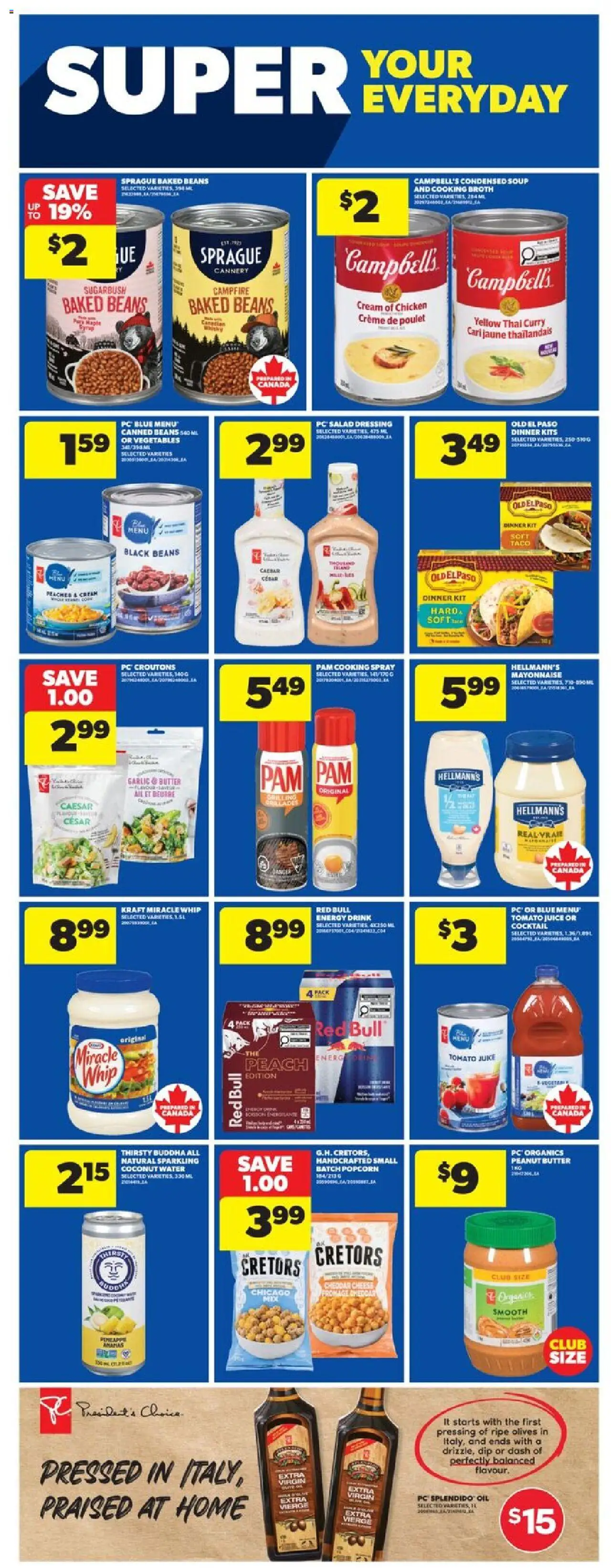 Real Canadian Superstore flyer valid from 25.09.2025 | Page: 26 | Products: Cream, PC, Cheese, Juice