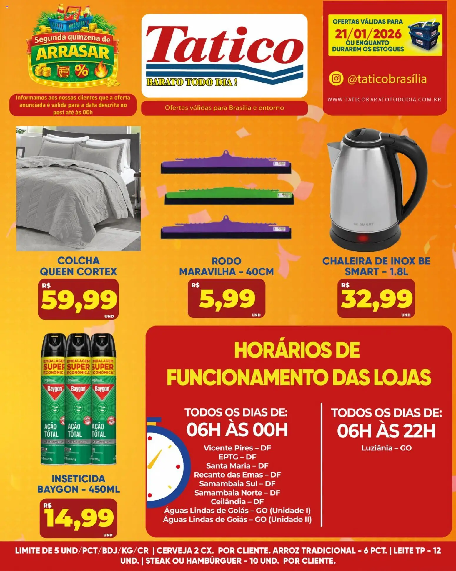 Tatico Folheto - válido de 21.01.2026 | Página: 11 | Produtos: Colcha, Leite, Arroz, Inseticida
