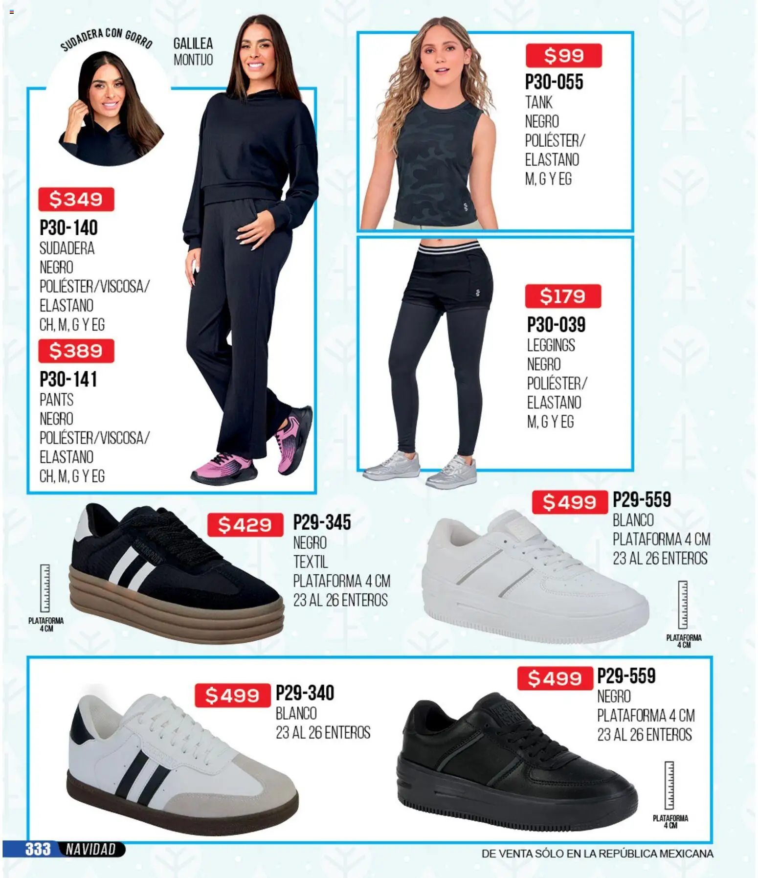 Nuevas ofertas de Cklass válidas en toda la República Mexicana desde el 30.11.2025. ¡Encuentra las mejores ofertas en Cklass catálogo Rebajas Navideñas Calzado! | Página: 334 | Productos: Leggings, Sudadera, Pants