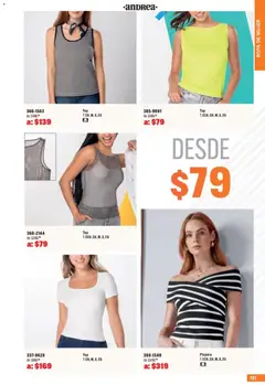 Vista previa de Andrea catálogo Outlet, nuevo folleto de la tienda, válido en México a partir del 05.04.2026 | Página: 191 | Productos: Ropa, Playera