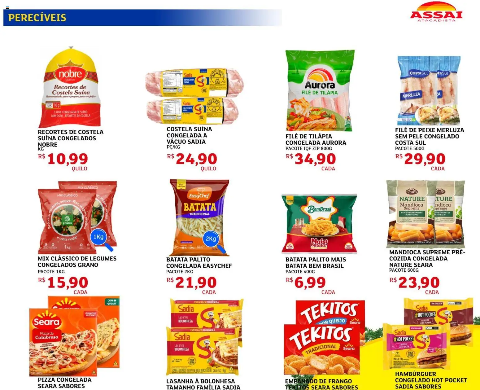Assaí Atacadista Folheto - válido de 17.12.2025 | Página: 3 | Produtos: Ervilha, Feijão, Hambúrguer, Lasanha