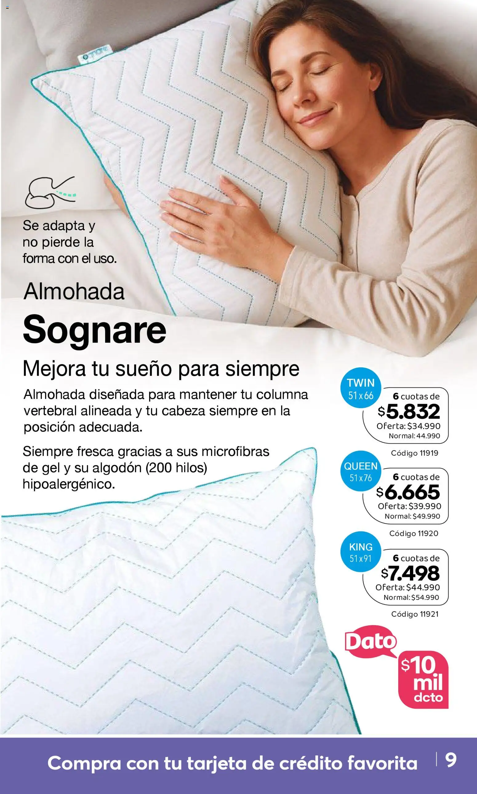 A3D ofertas  │ válido desde el 12.03.2026 | Página: 9 | Productos: Almohada, Algodón