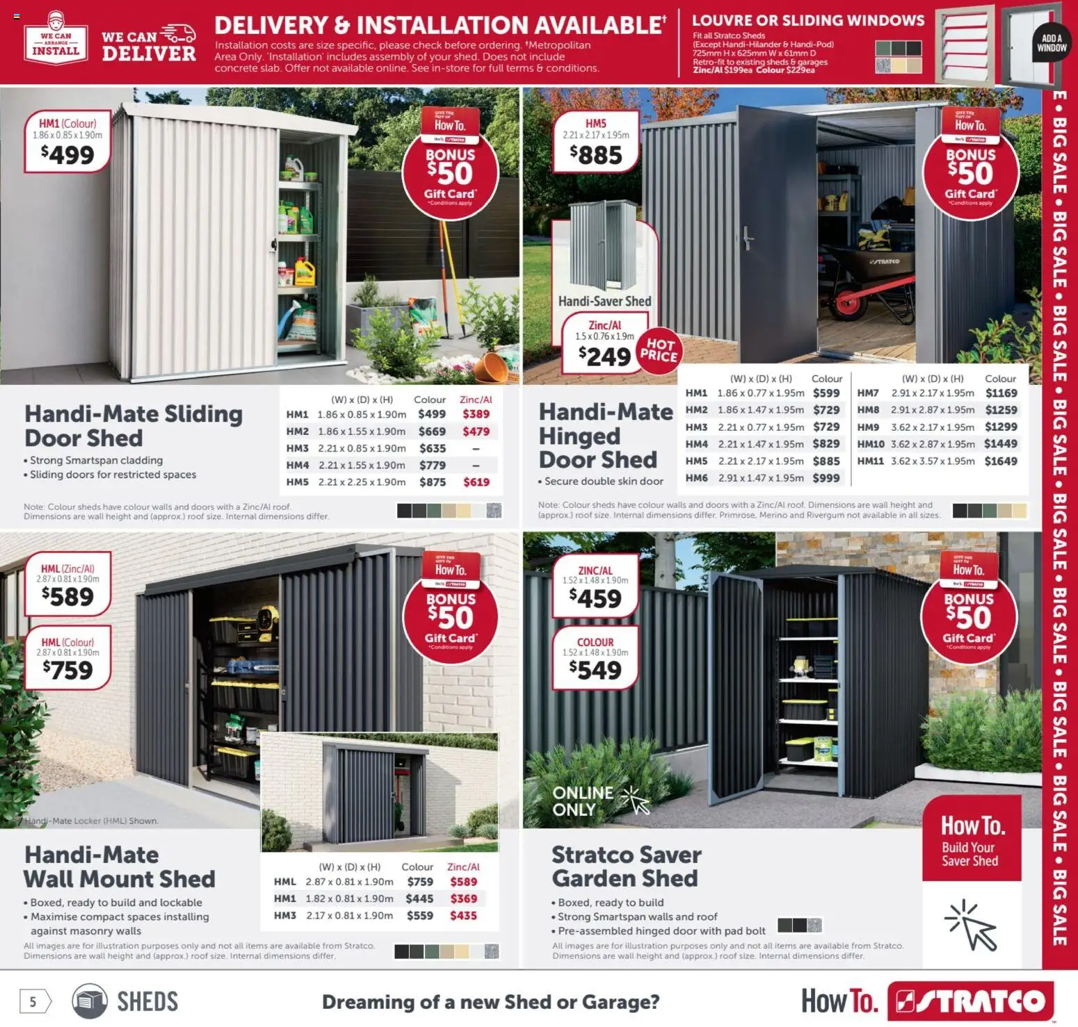 Stratco catalogue - valid from 06.03.2026 | Page: 5 | Products: Door, Window, Shed, Game