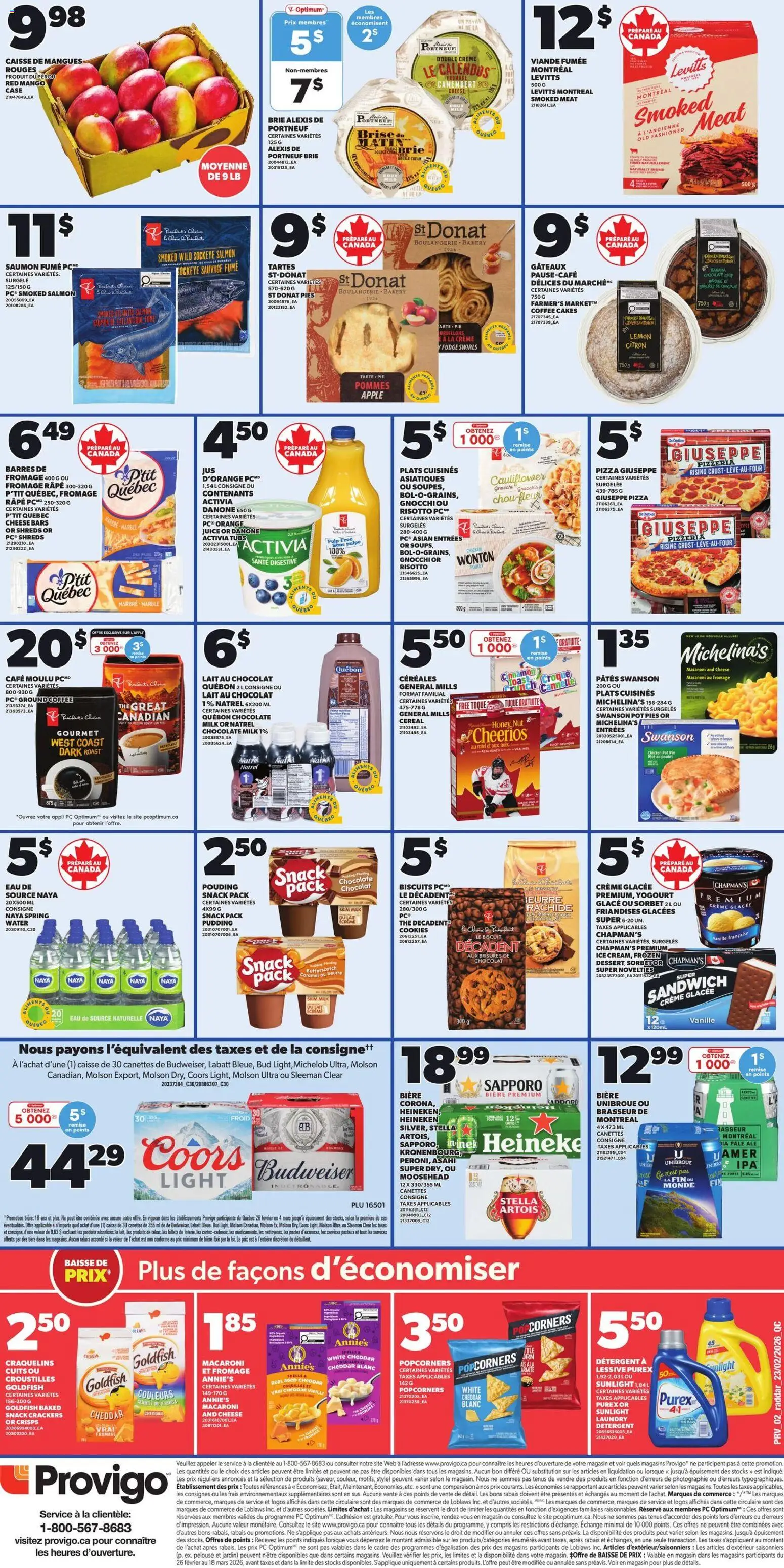 Provigo flyer valid from 26.02.2026 | Page: 2 | Products: Case, Cheese, Chocolate, Pizza