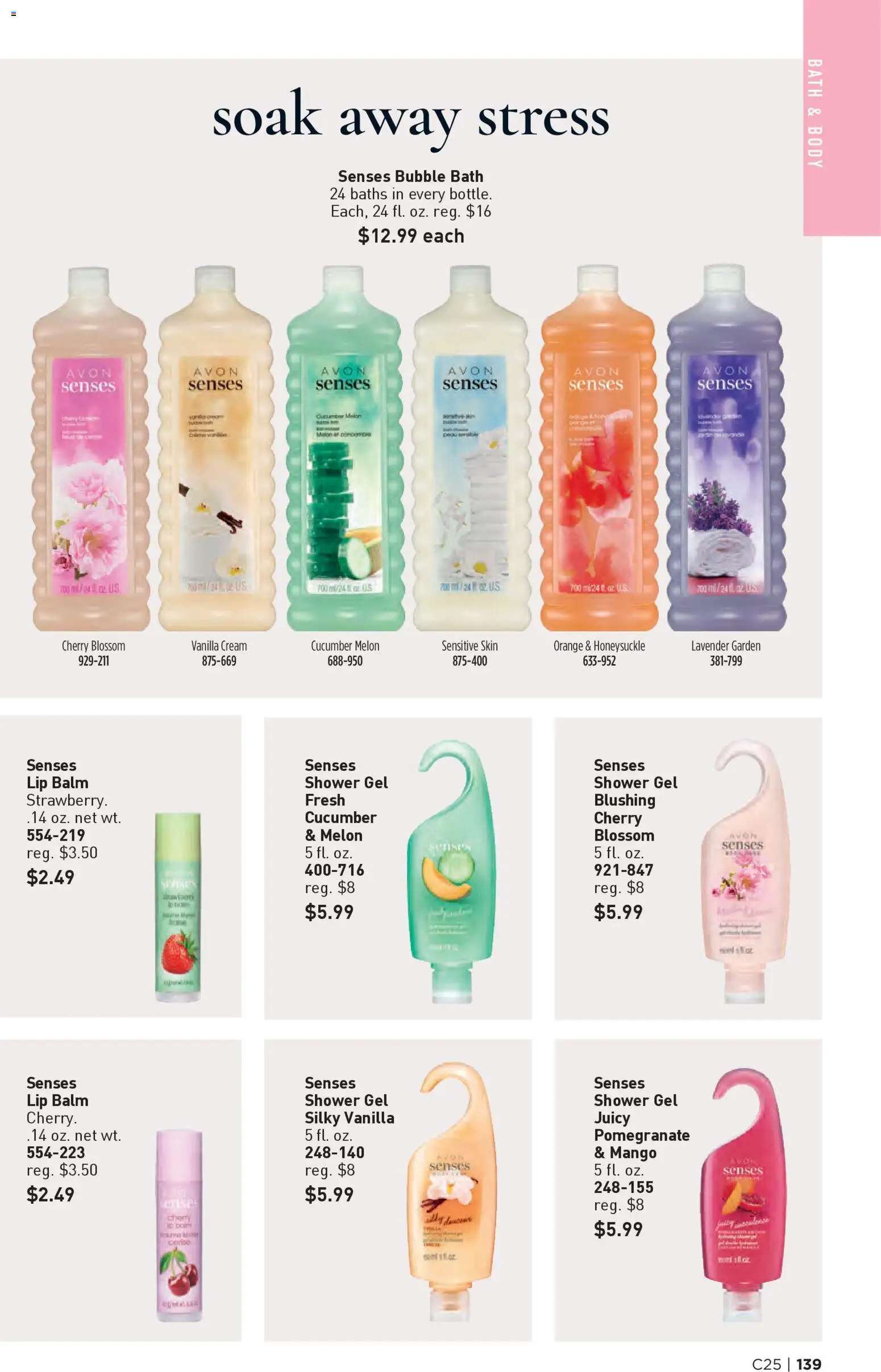 Avon Brochure - valid from 03.12.2025 | Page: 139 | Products: Bath, Shower gel, Cream, Melon