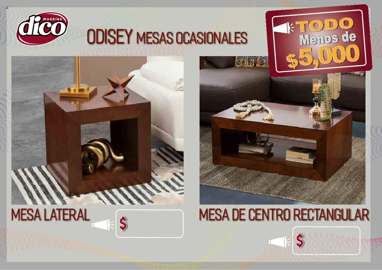 Nuevas ofertas de Muebles Dico válidas en toda la República Mexicana desde el 12.02.2025. ¡Encuentra las mejores ofertas en Muebles Dico catálogo Todo Menos! | Página: 41 | Productos: Mesa de centro, Mesa