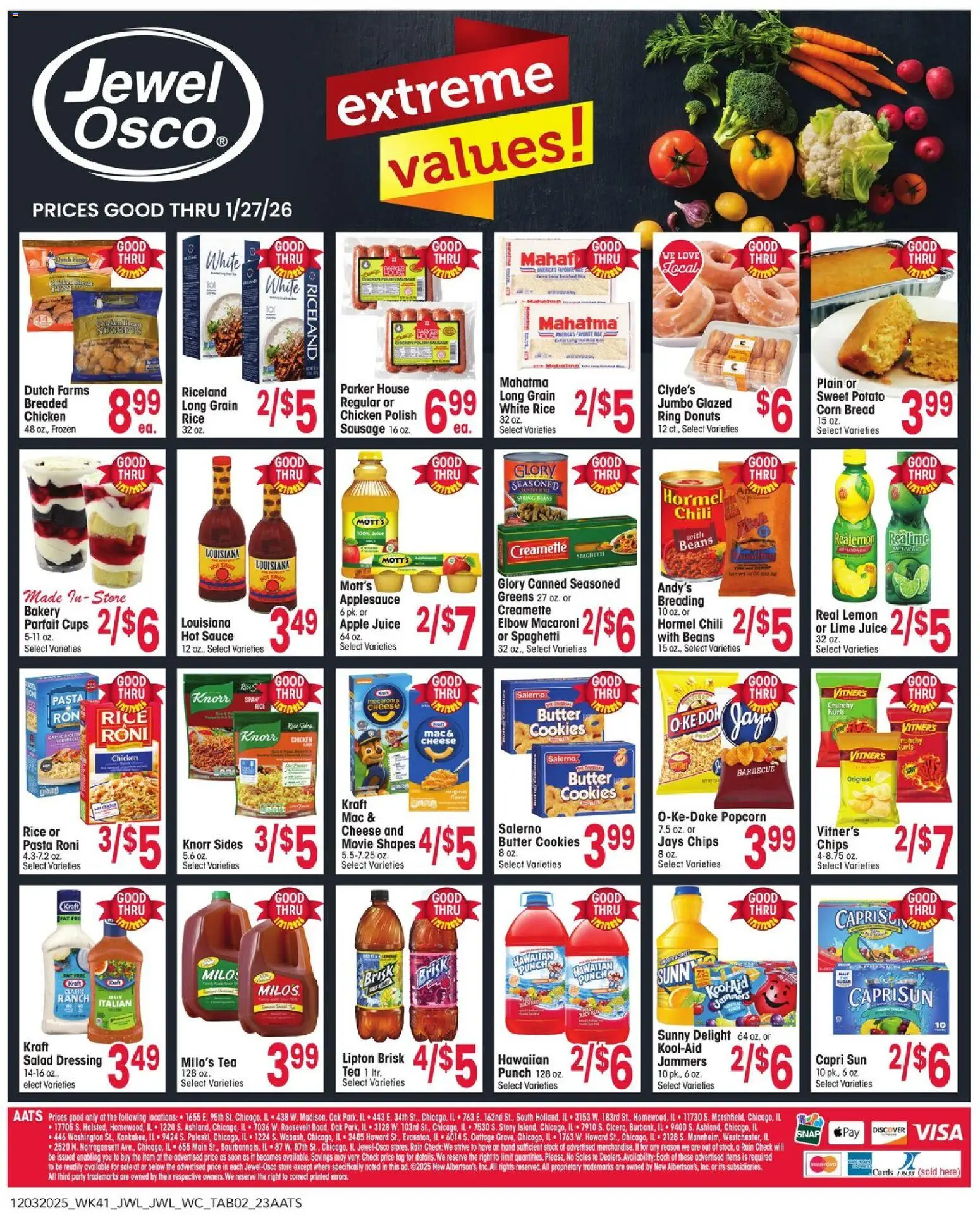 Jewel Osco Specialty Publication - valid from 03.12.2025 | Page: 2 | Products: Rice, Fish, Tea, Sugar