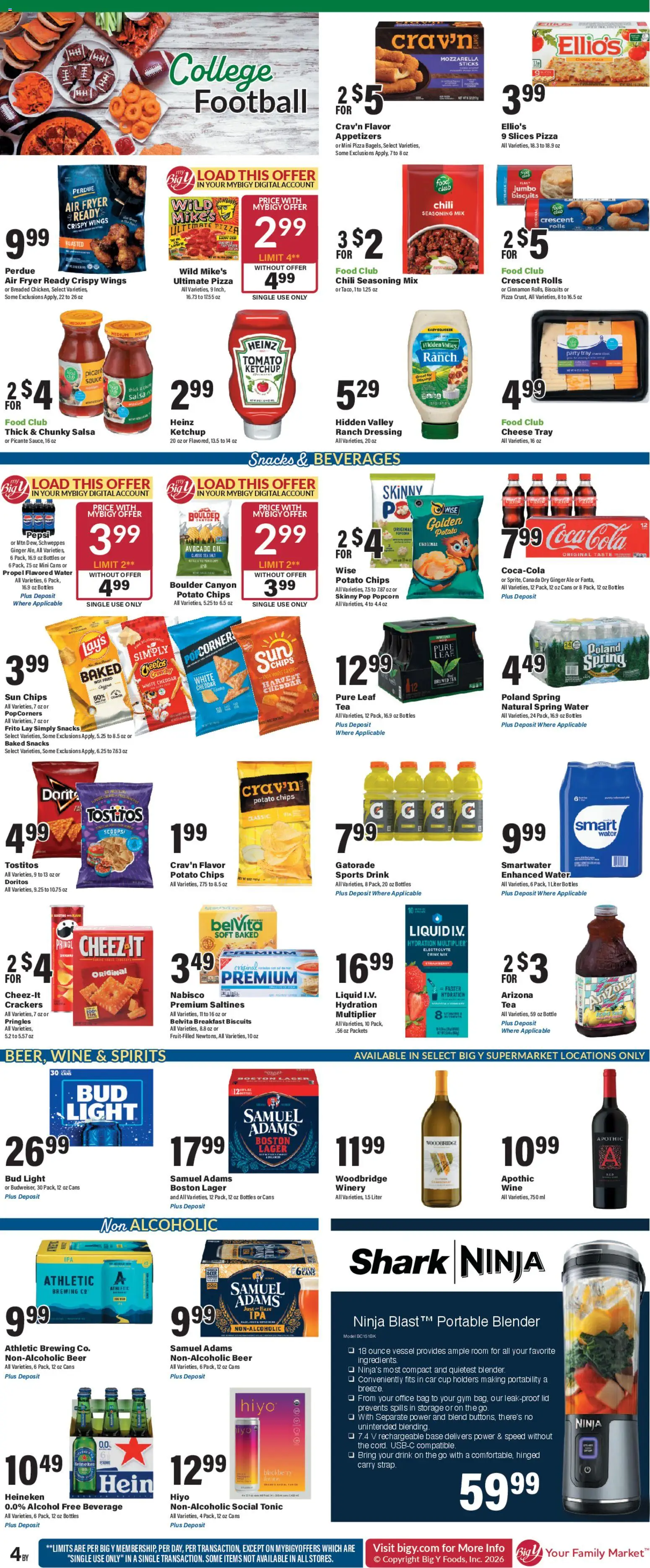 Big Y Weekly Ad - valid from 01.01.2026 | Page: 7 | Products: Blender, Beer, Ketchup, Salt