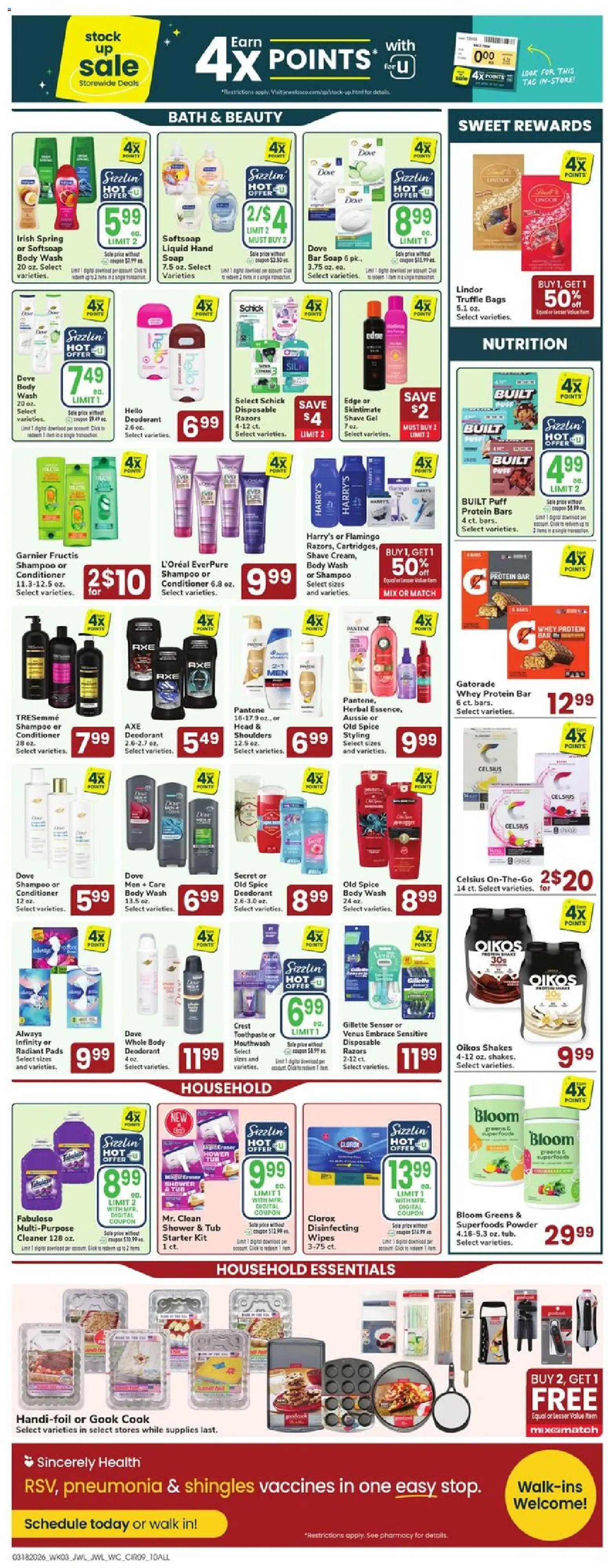 Jewel Osco Weekly Ad - IL - valid from 18.03.2026 | Page: 9 | Products: Bath, Shower, Conditioner, Body Wash