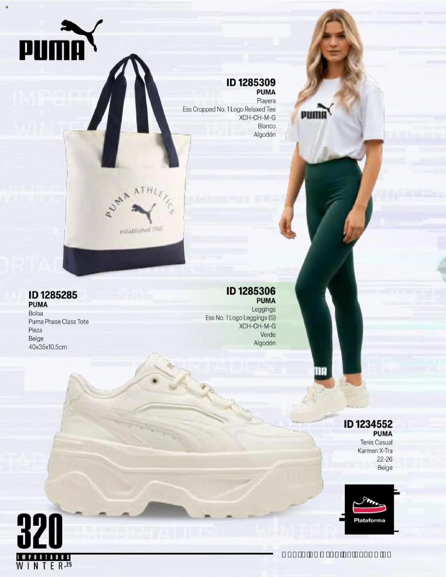 Nuevas ofertas de Price Shoes válidas en toda la República Mexicana desde el 11.11.2025. ¡Encuentra las mejores ofertas en Price Shoes catálogo Importados Winter 2025  ! | Página: 320 | Productos: Leggings, Bolsa, Algodón, Playera