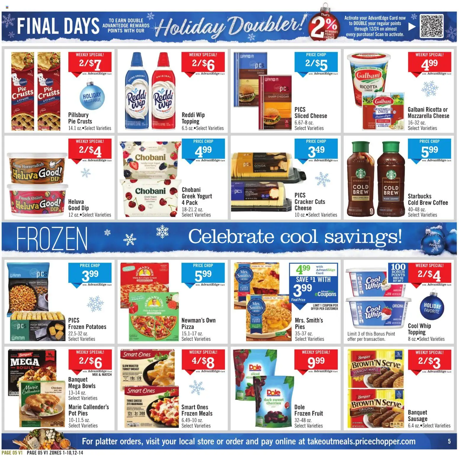 Price Chopper Weekly Ad - valid from 21.12.2025 | Page: 5 | Products: Yogurt, Pizza, Potatoes, Onion