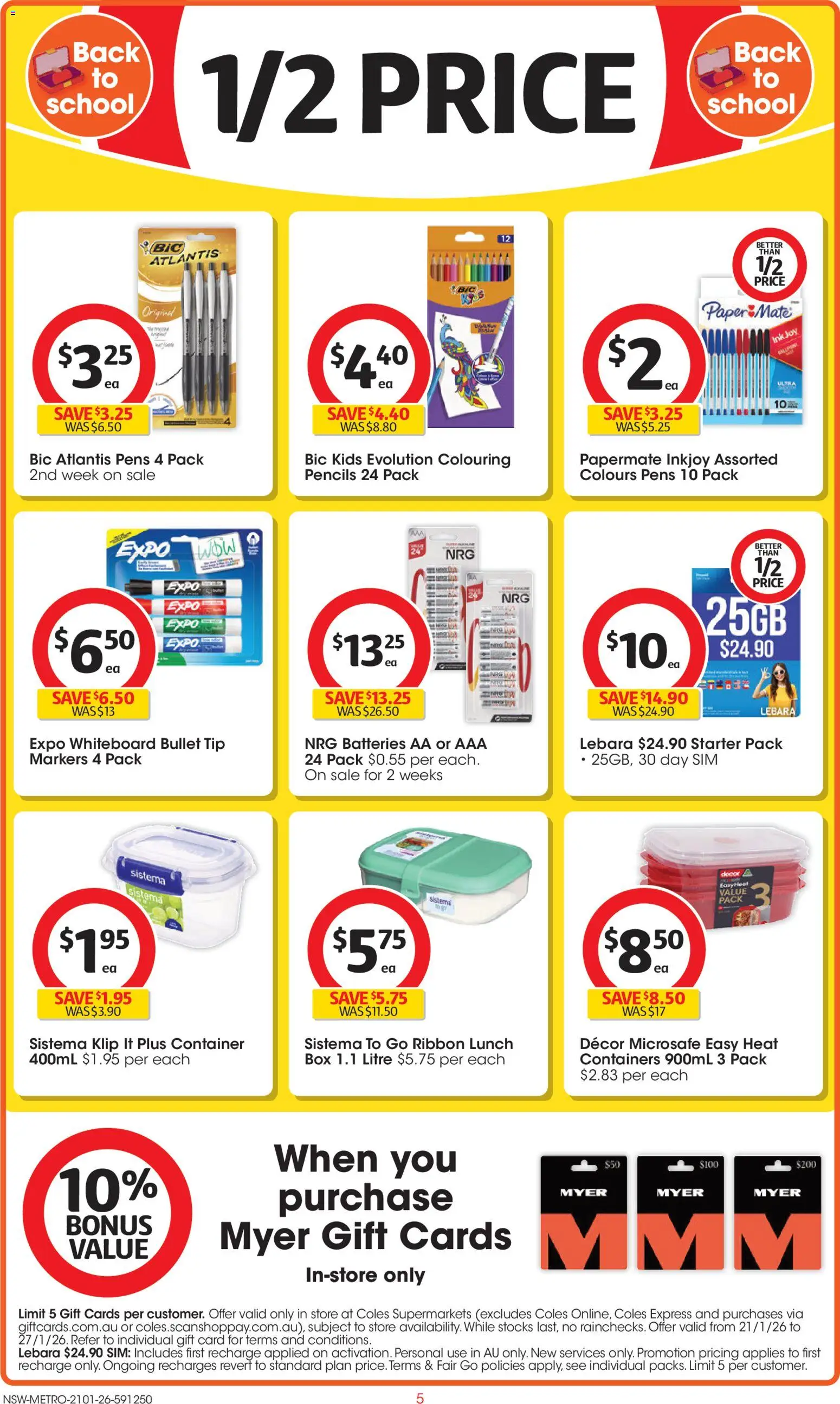 Coles catalogue - valid from 21.01.2026 | Page: 5 | Products: Decor, Box, Batteries