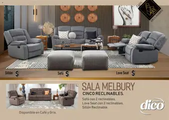 Vista previa de Muebles Dico catálogo Salas reclinables, nuevo folleto de la tienda, válido en México a partir del 01.01.2026 | Página: 8