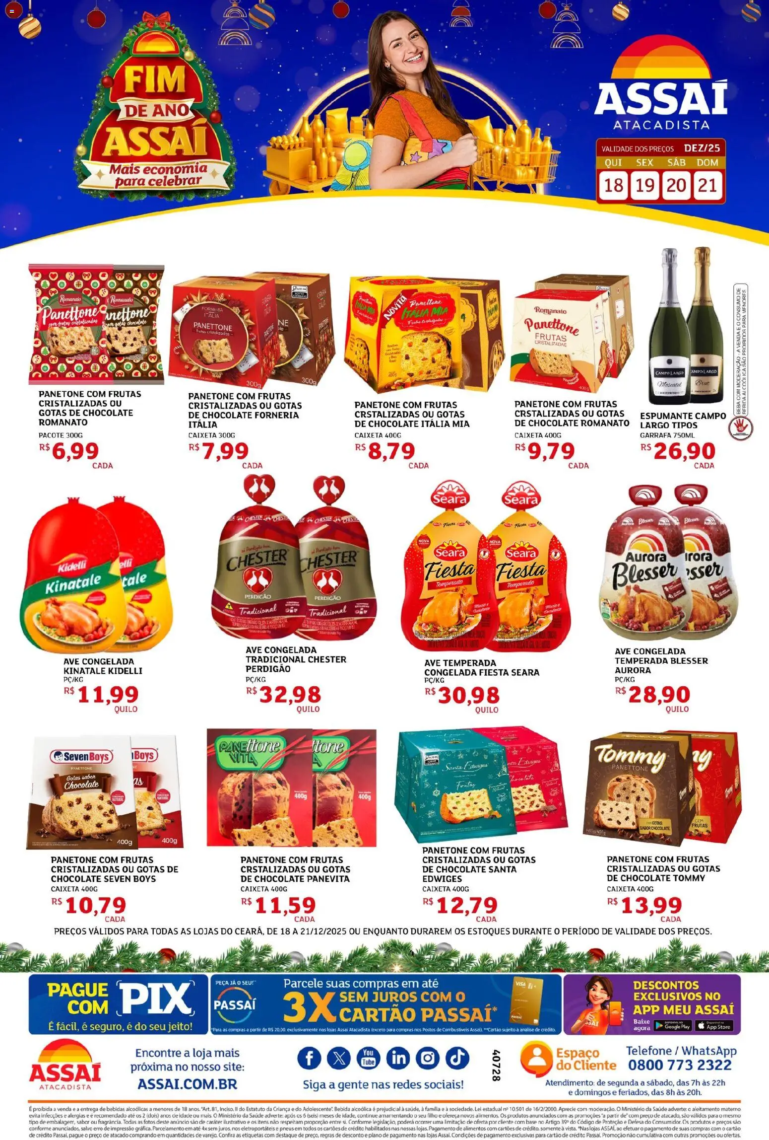 Assaí Atacadista Folheto - válido de 18.12.2025 | Página: 1 | Produtos: Espumante, Chocolate, Base, Frutas cristalizadas