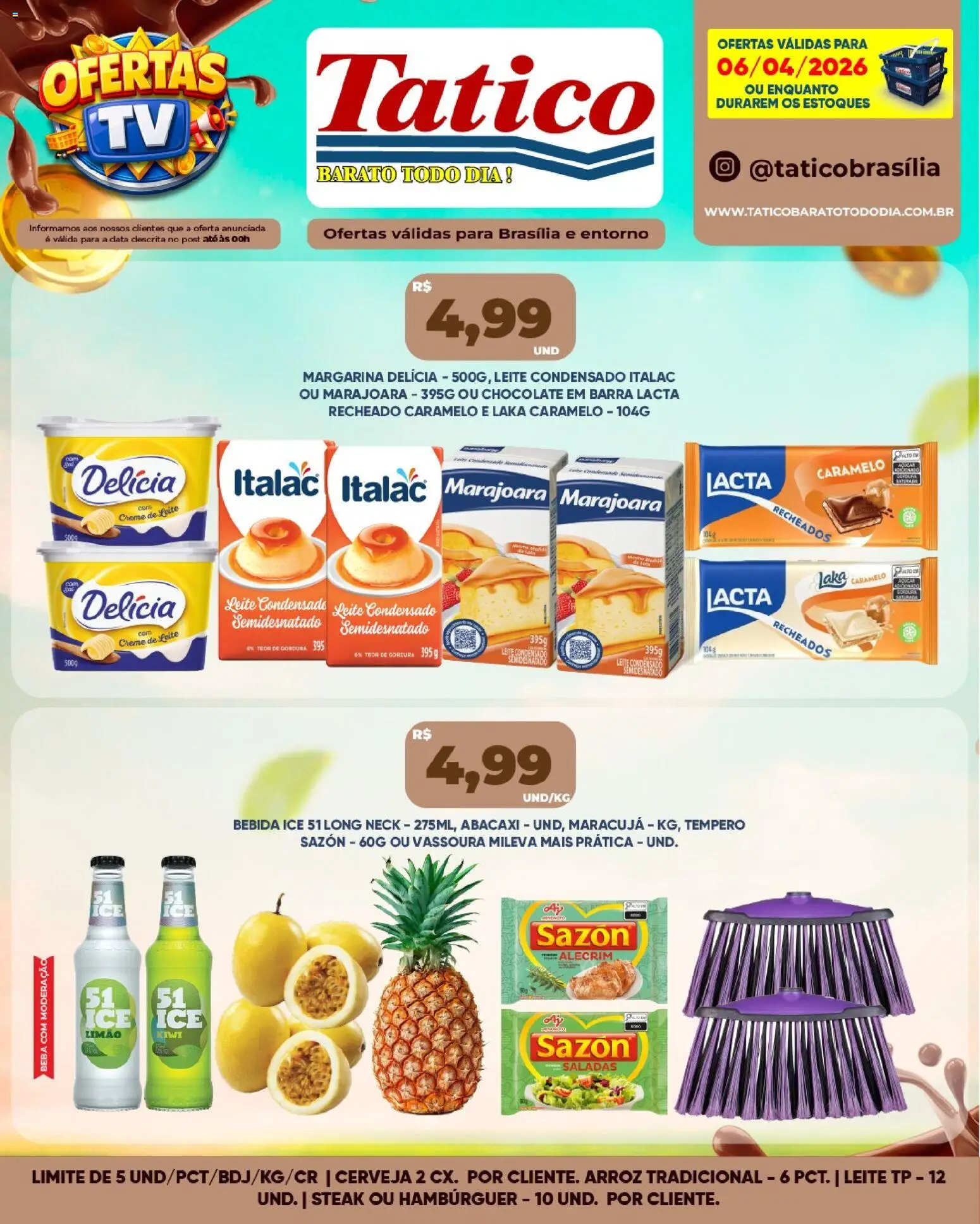 Tatico Folheto - válido de 07.04.2026 | Página: 28 | Produtos: Maracujá, Chocolate, Bebida, Margarina
