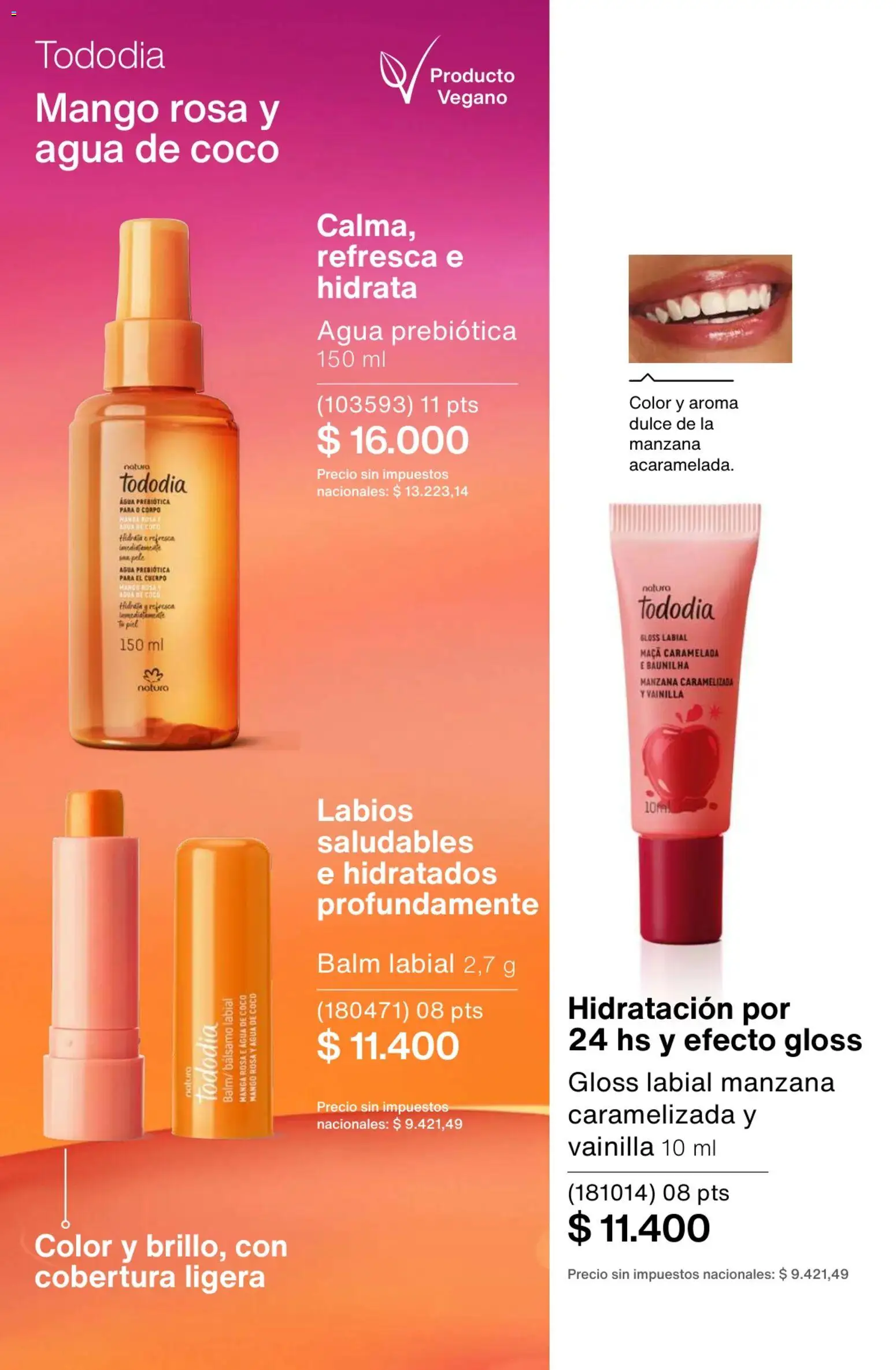 Catálogo Natura Ciclo 1/2026 │ válido desde el 06.01.2026 | Página: 185 | Productos: Manga, Manzana, Agua, Mango