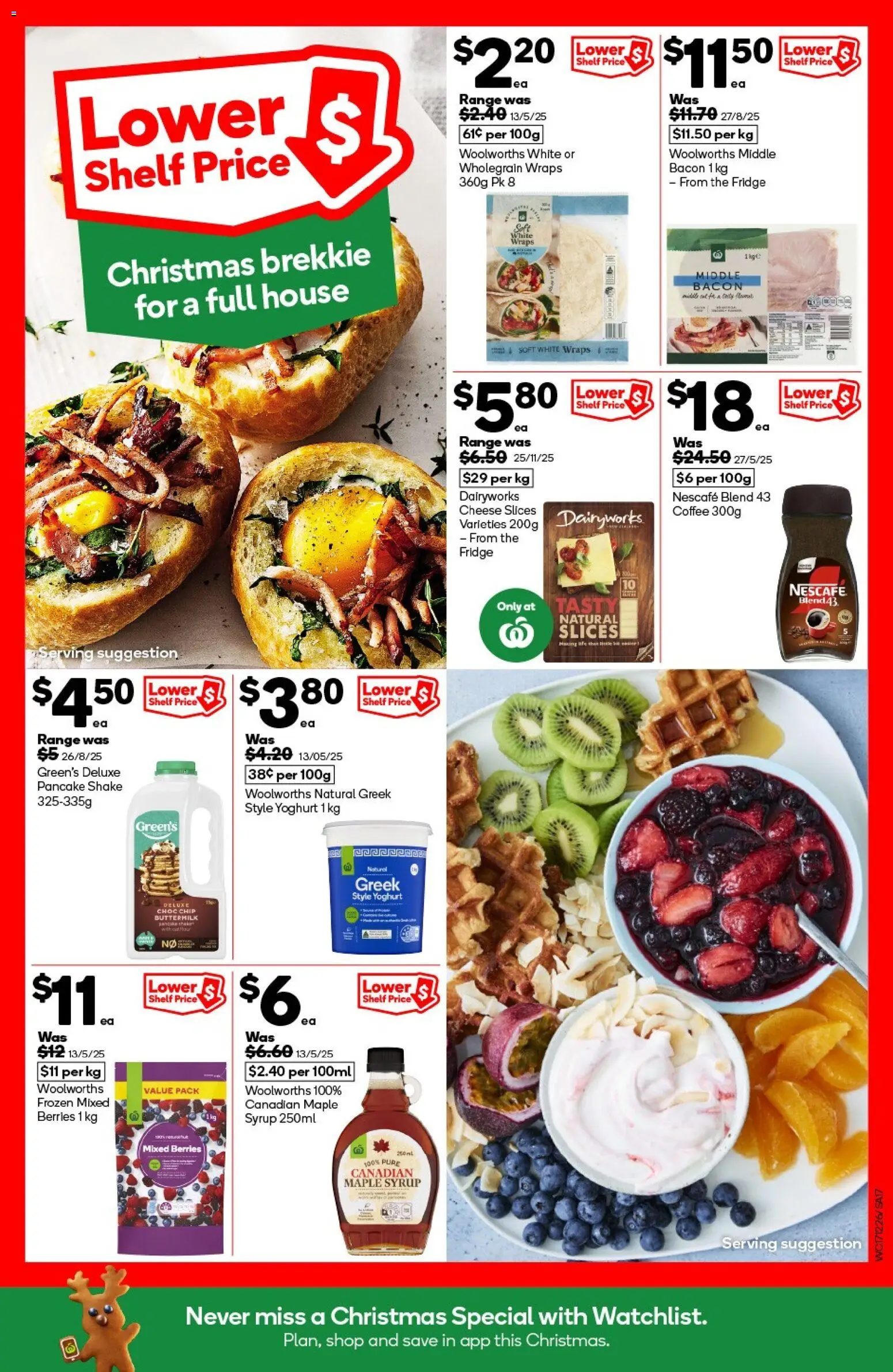 Woolworths catalogue - valid from 17.12.2025 | Page: 17 | Products: Bacon, Cheese, Yoghurt, Coffee