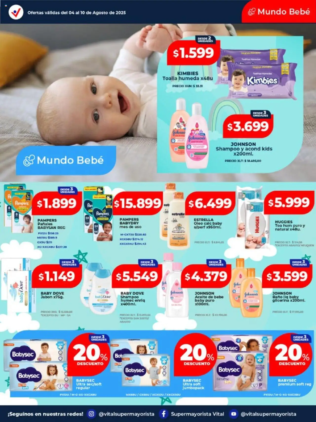 Vital - Ofertas │ válido desde el 04.08.2025 | Página: 6 | Productos: Baño, Shampoo, Jabón, Pañales