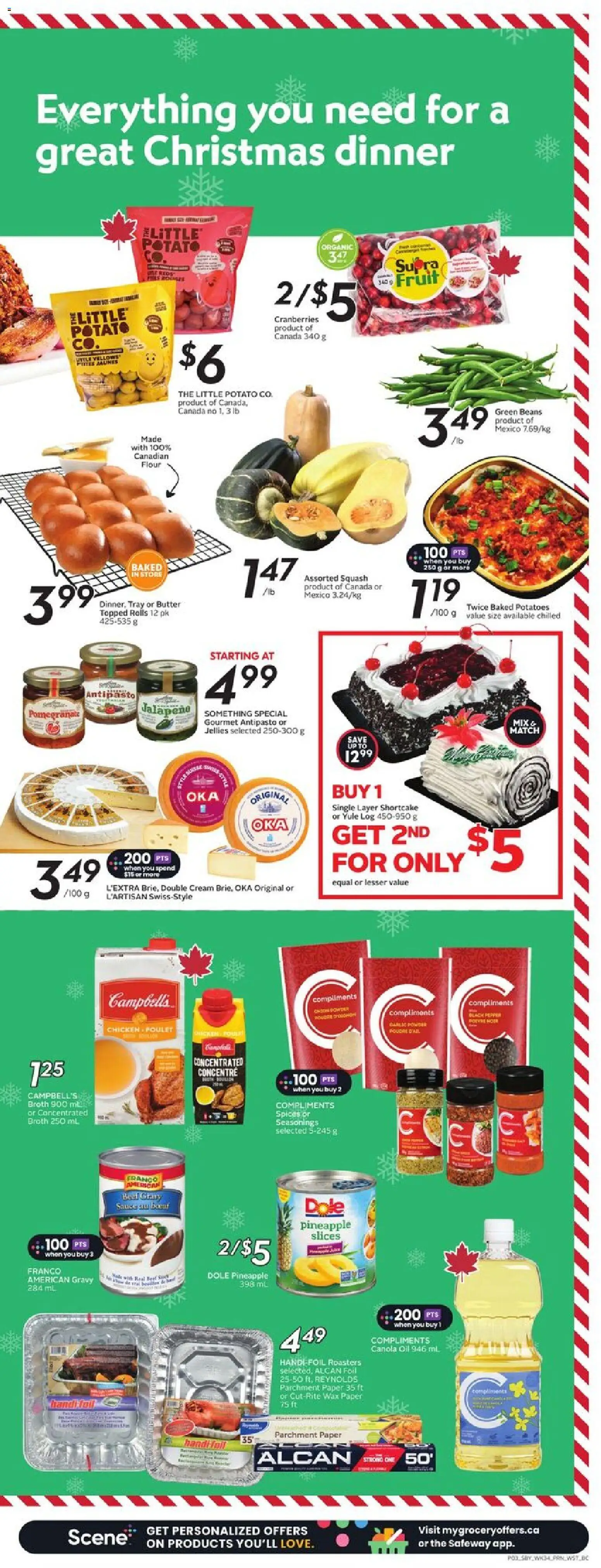 Safeway flyer valid from 18.12.2025 | Page: 6 | Products: Beef, Cream, Potatoes, Butter
