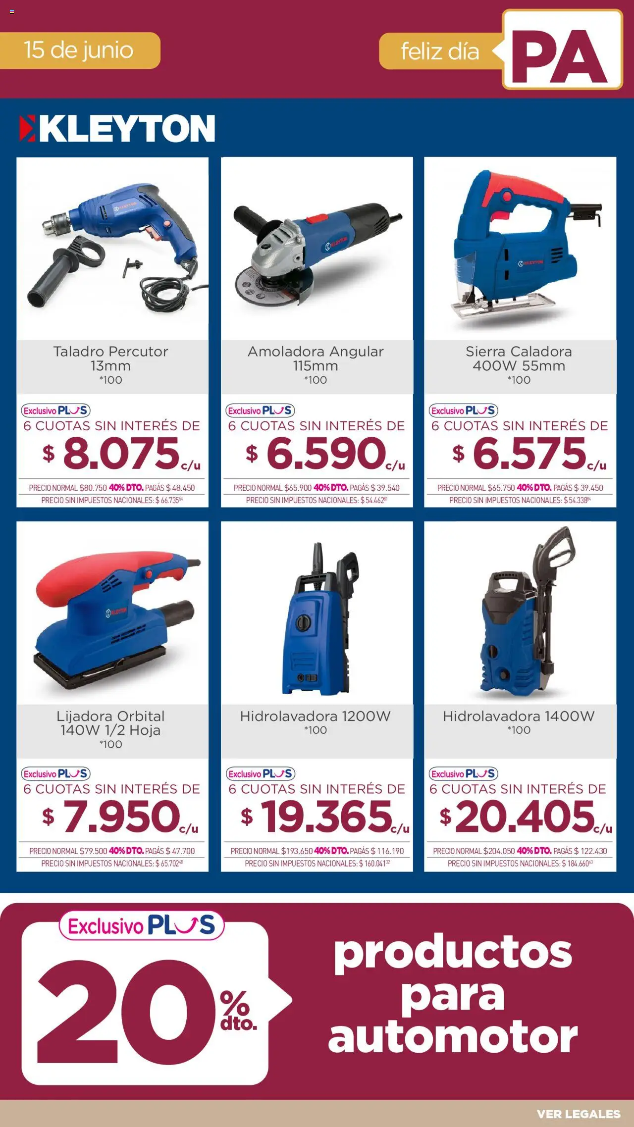 La Anonima Día del Padre │ válido desde el 12.06.2025 | Página: 9 | Productos: Amoladora, Hidrolavadora, Lijadora, Sierra