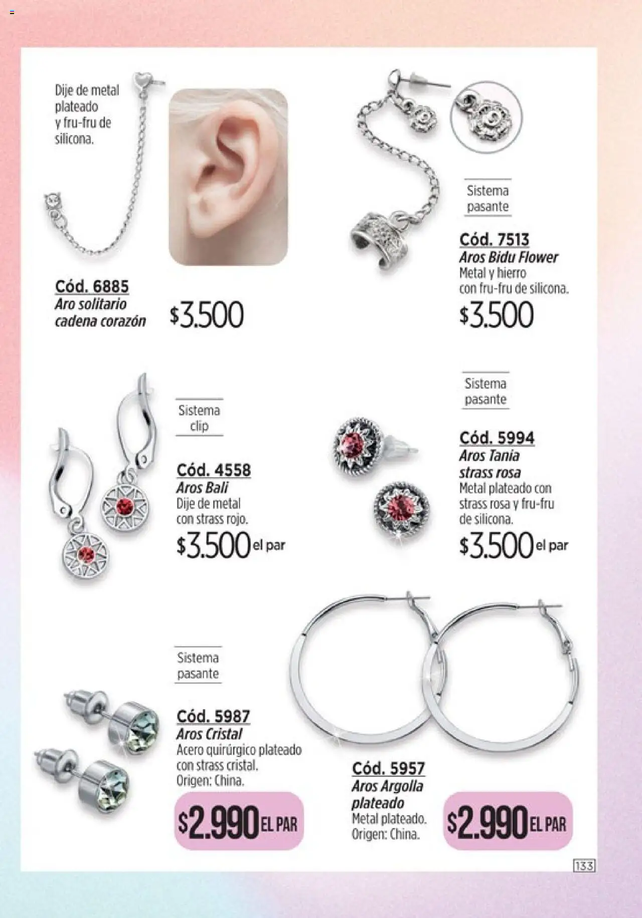 Catálogo Amodil Campaña 11 │ válido desde el 13.06.2025 | Página: 133 | Productos: Aros, Dije, Cadena