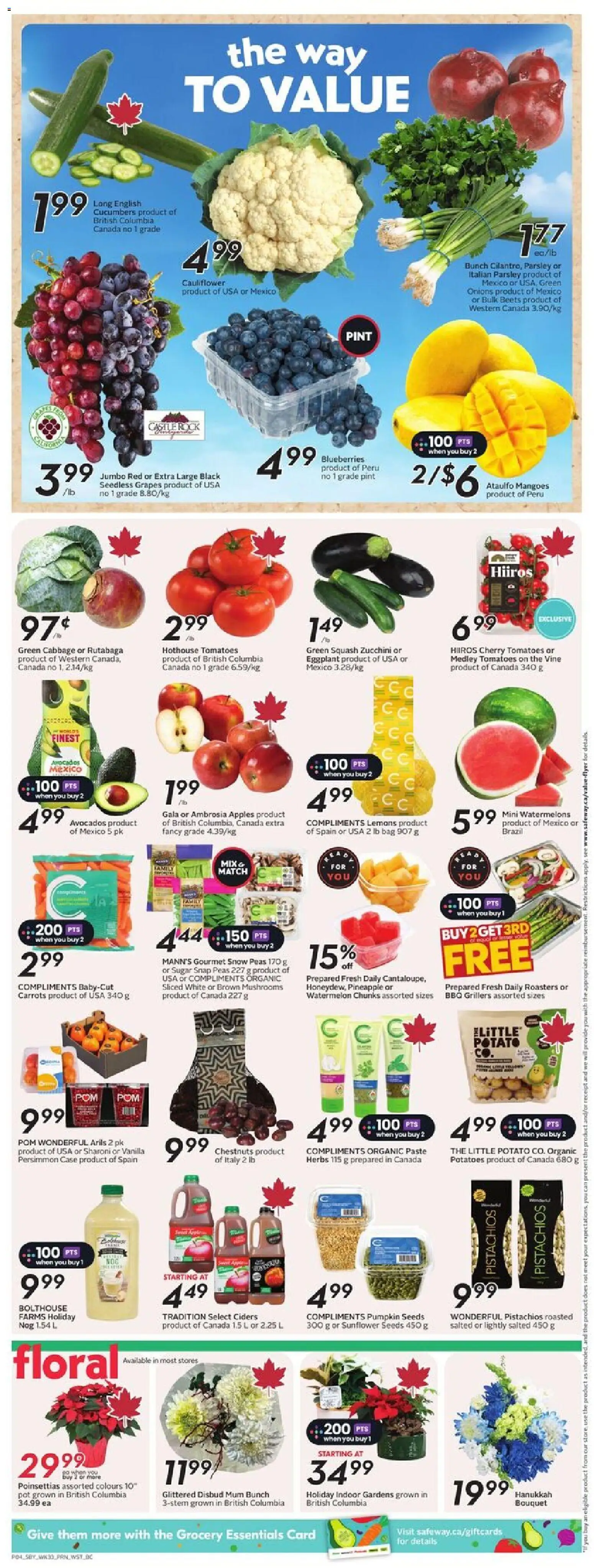 Safeway flyer valid from 11.12.2025 | Page: 7 | Products: Case, Bag, Apples, Tomatoes