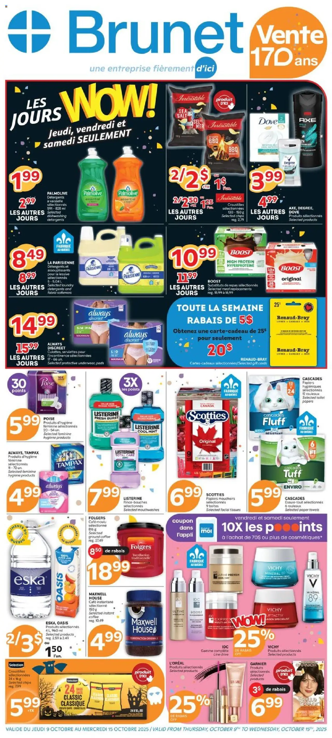 Brunet flyer valid from 09.10.2025 | Page: 1 | Products: Chips, Coffee