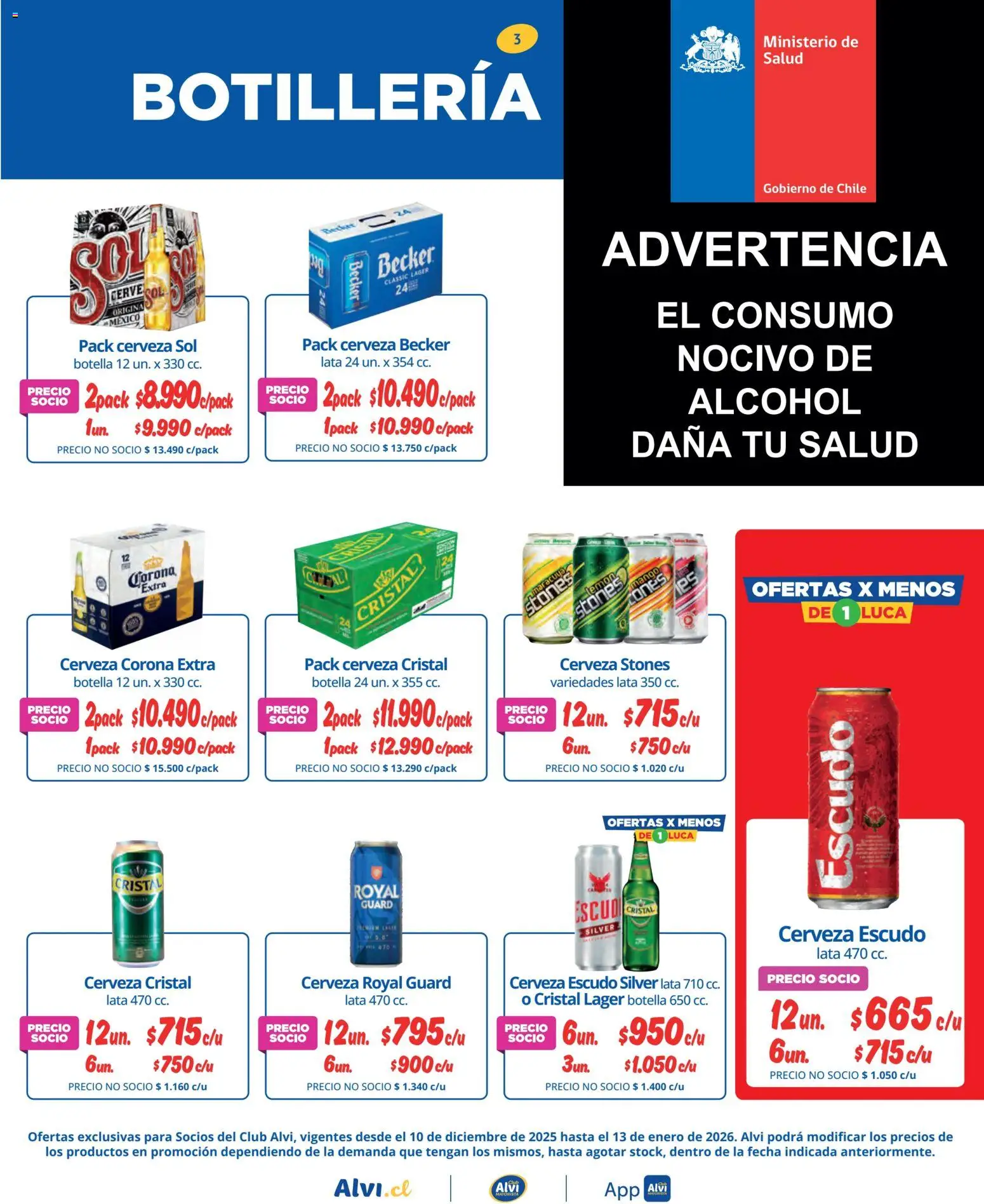 Alvi catálogo │ válido desde el 10.12.2025 | Página: 3 | Productos: Mango, Botella, Cerveza
