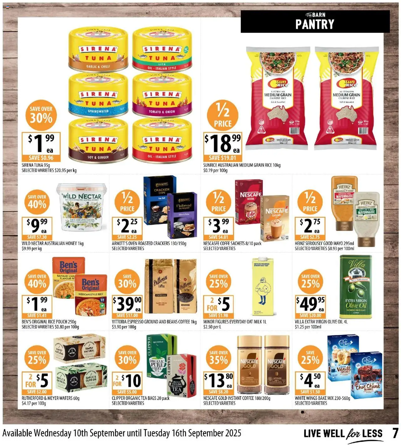 Supabarn catalogue - valid from 10.09.2025 | Page: 7 | Products: Milk, Rice, Salt, Nescafe