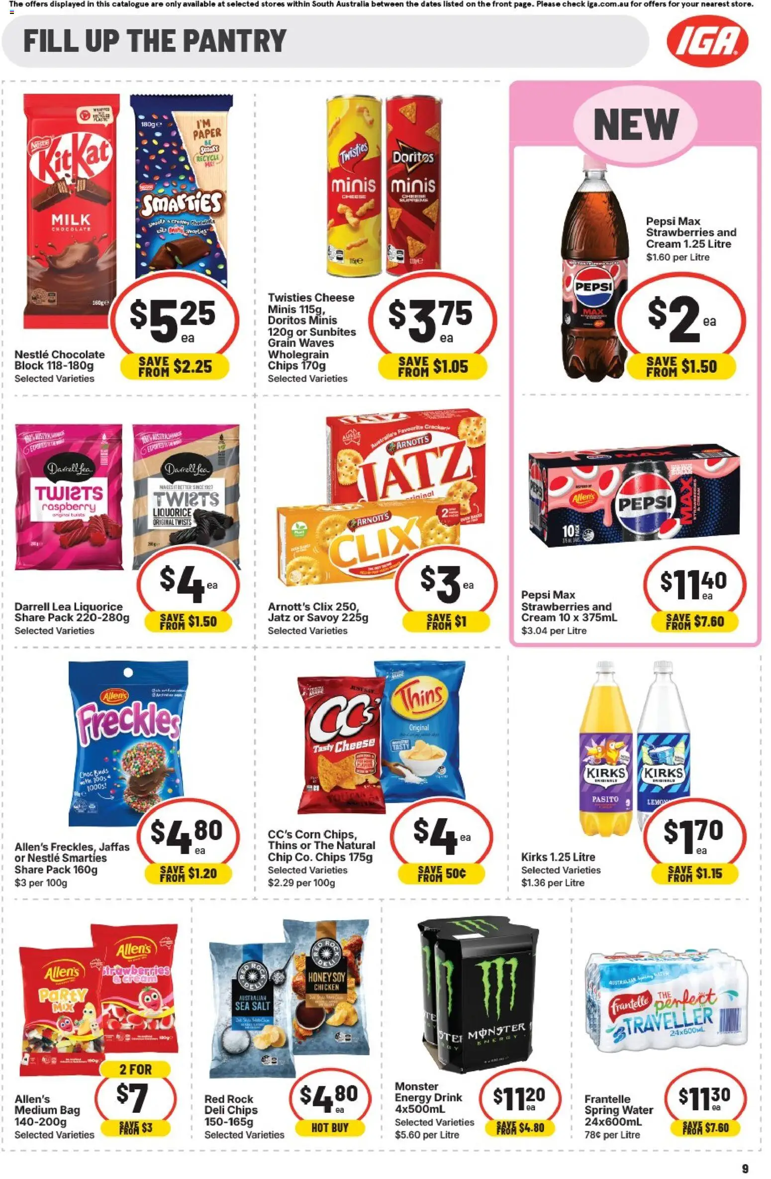 IGA catalogue - valid from 07.01.2026 | Page: 9 | Products: Ham, Beer, Chicken