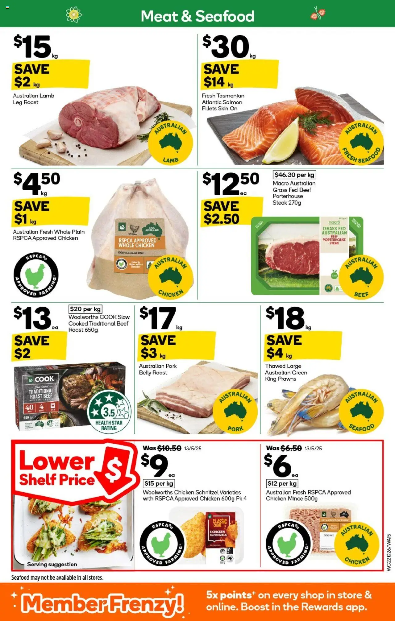 Woolworths catalogue - valid from 22.10.2025 | Page: 15 | Products: Shelf, Meat, Steak, Garlic
