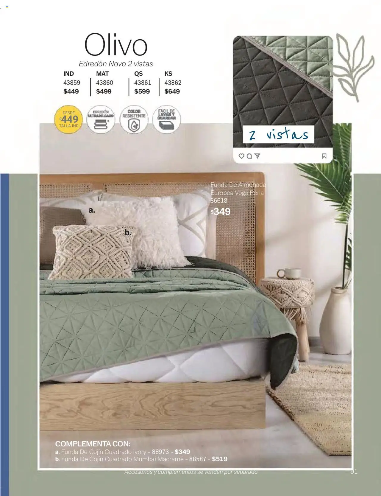 Nuevas ofertas de Vianney válidas en toda la República Mexicana desde el 24.01.2025. ¡Encuentra las mejores ofertas en Vianney catálogo Chavos! | Página: 93 | Productos: Funda, Funda de almohada, Almohada