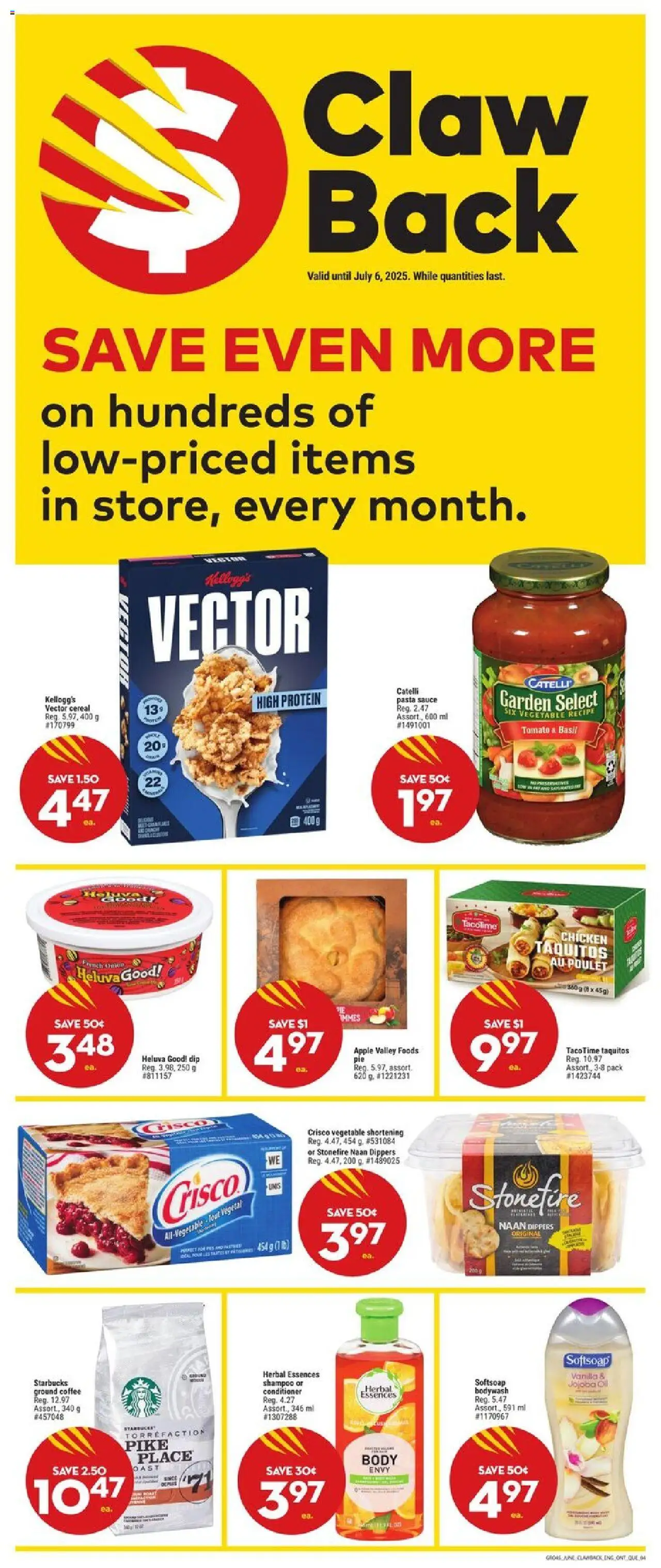 Giant Tiger flyer valid from 11.06.2025 | Page: 6 | Products: Pasta, Shampoo, Oil, Chicken
