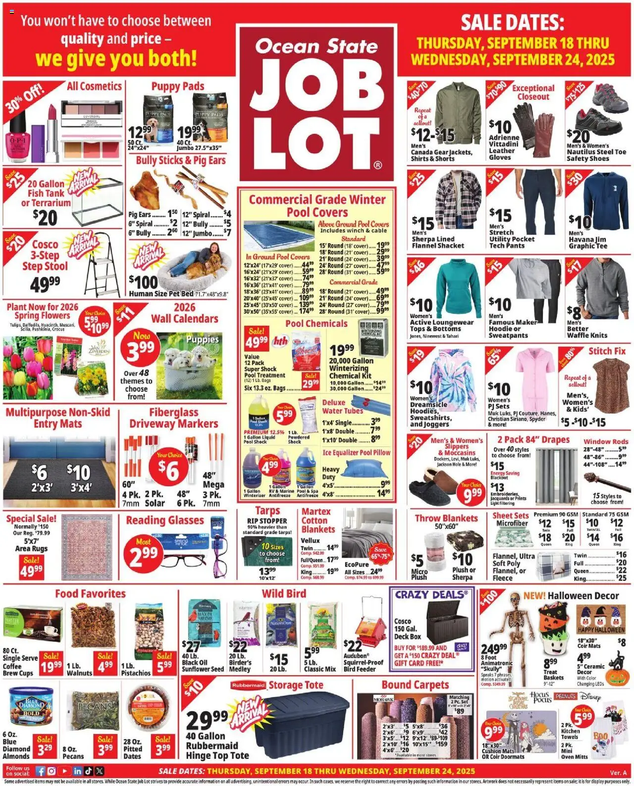 Ocean State Job Lot Weekly Ad - MA - valid from 18.09.2025 | Page: 1