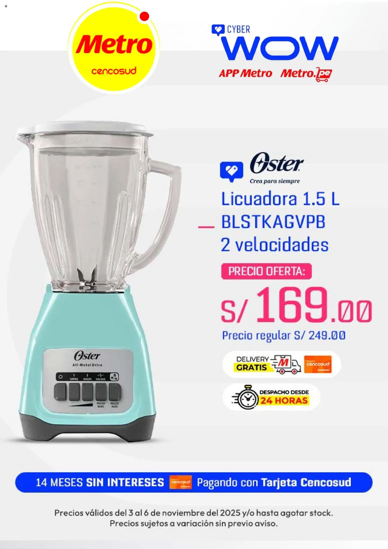 Catálogo Metro válido desde 03.11.2025 | Página: 11 | Productos: Licuadora